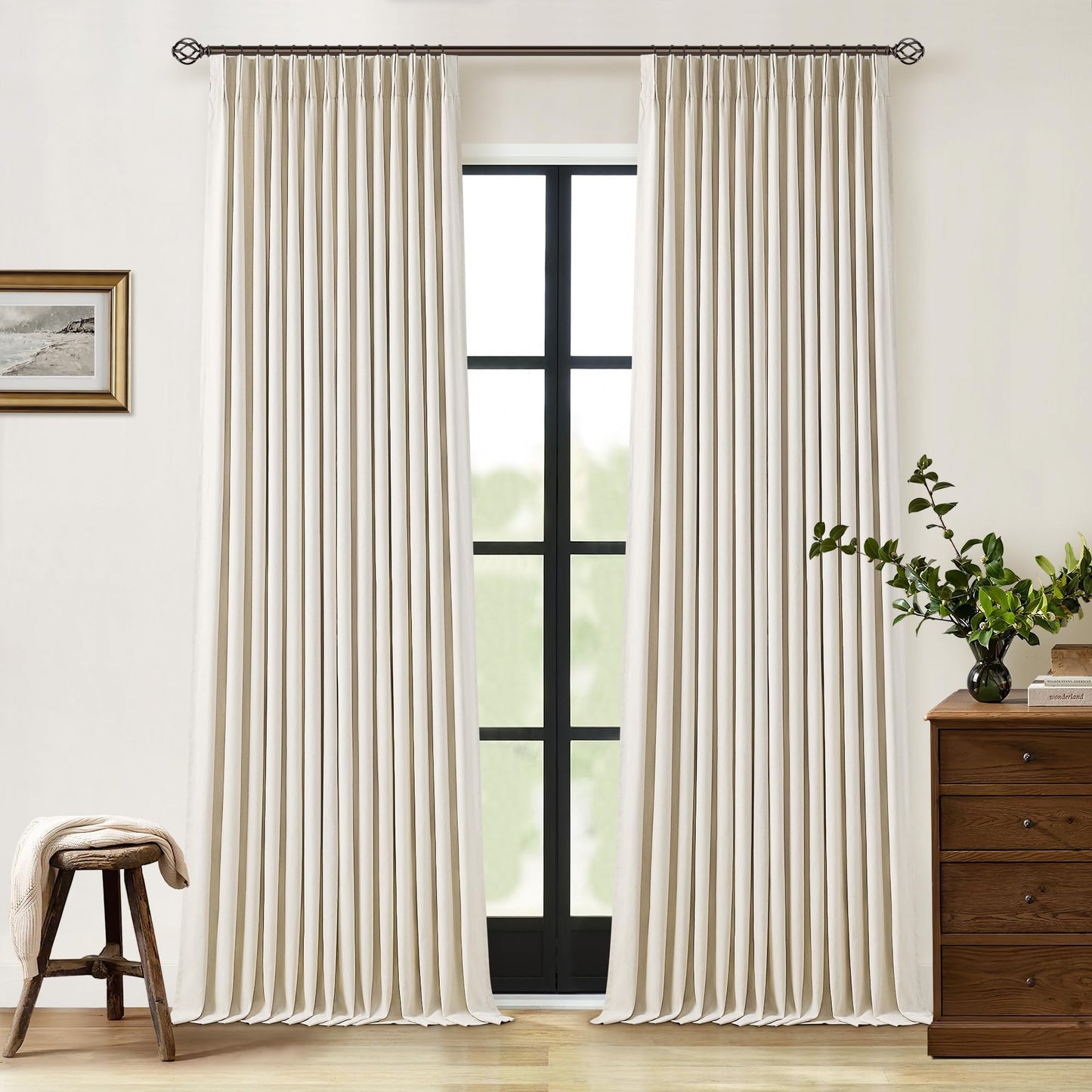 Linen Blackout Curtains 84" 2-Pack