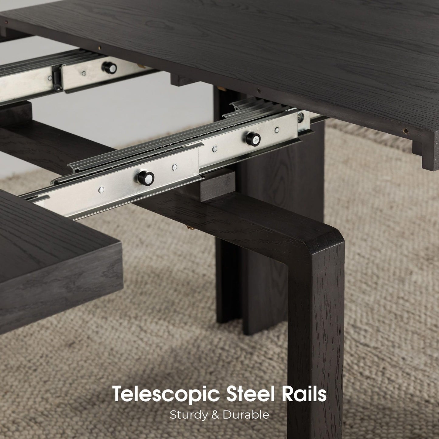 White Extendable Dining Table & Bench