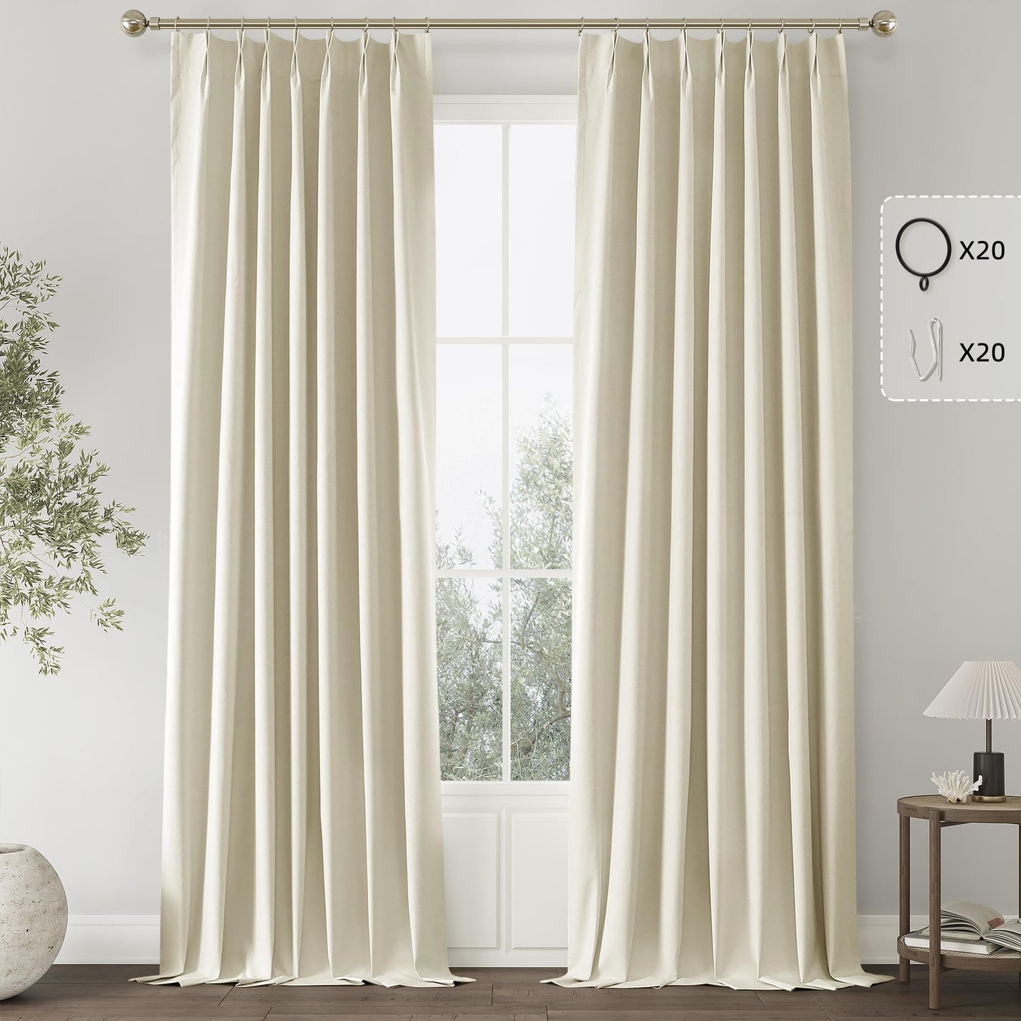 ChrisDowa Blackout Curtains 102" – 2 Panels