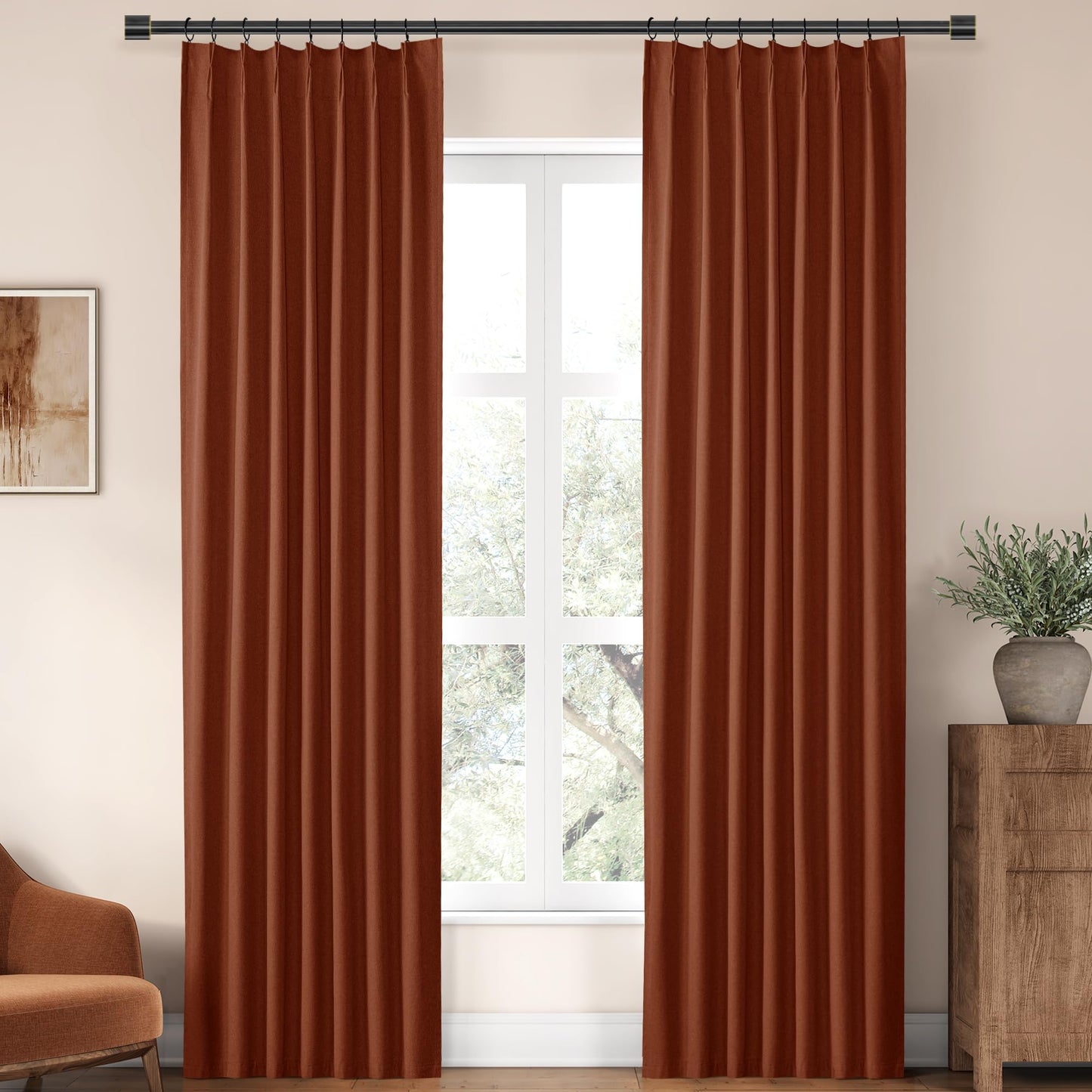 ChrisDowa Blackout Curtains 102" – 2 Panels
