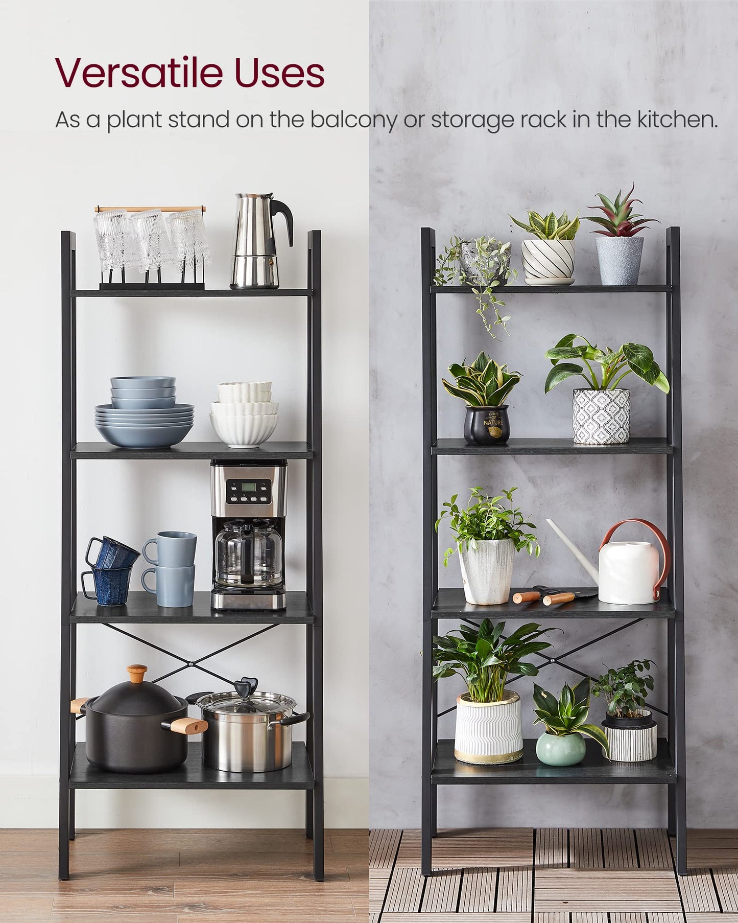 VASAGLE 5-Tier Ladder Bookshelf