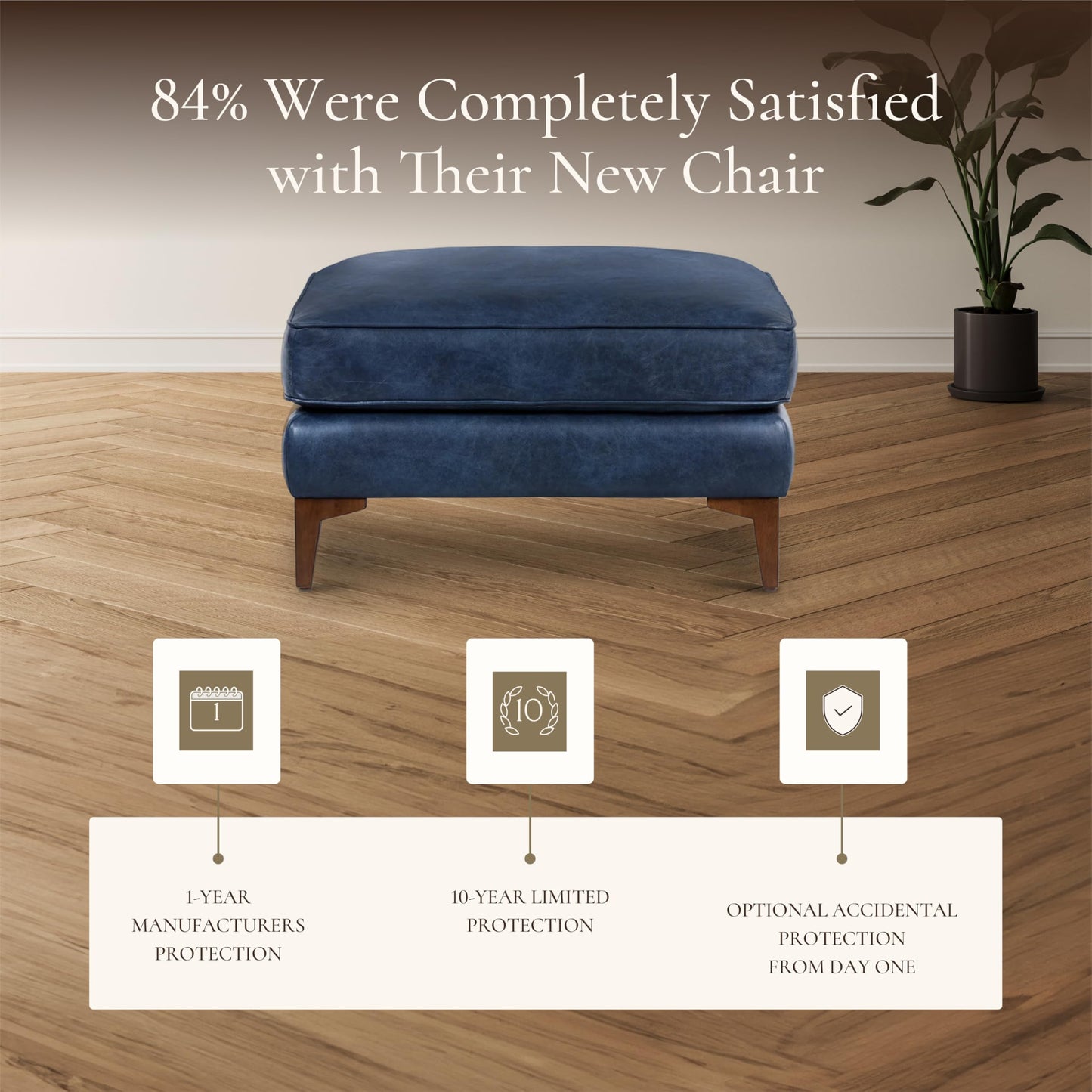 POLY & BARK 74" Leather Sofa – Cognac Tan