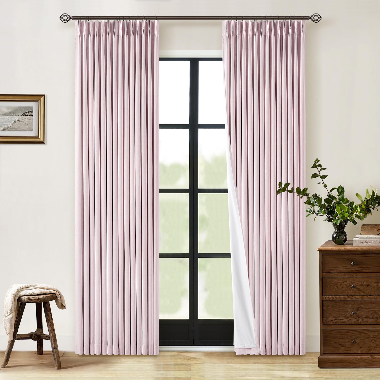 Linen Blackout Curtains 84" 2-Pack