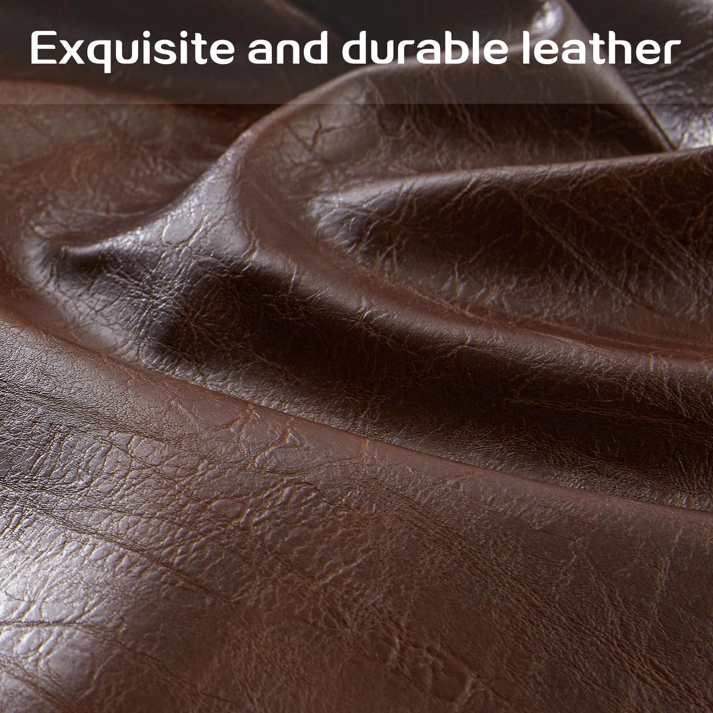 WILLOVE 79" Black Faux Leather Sofa