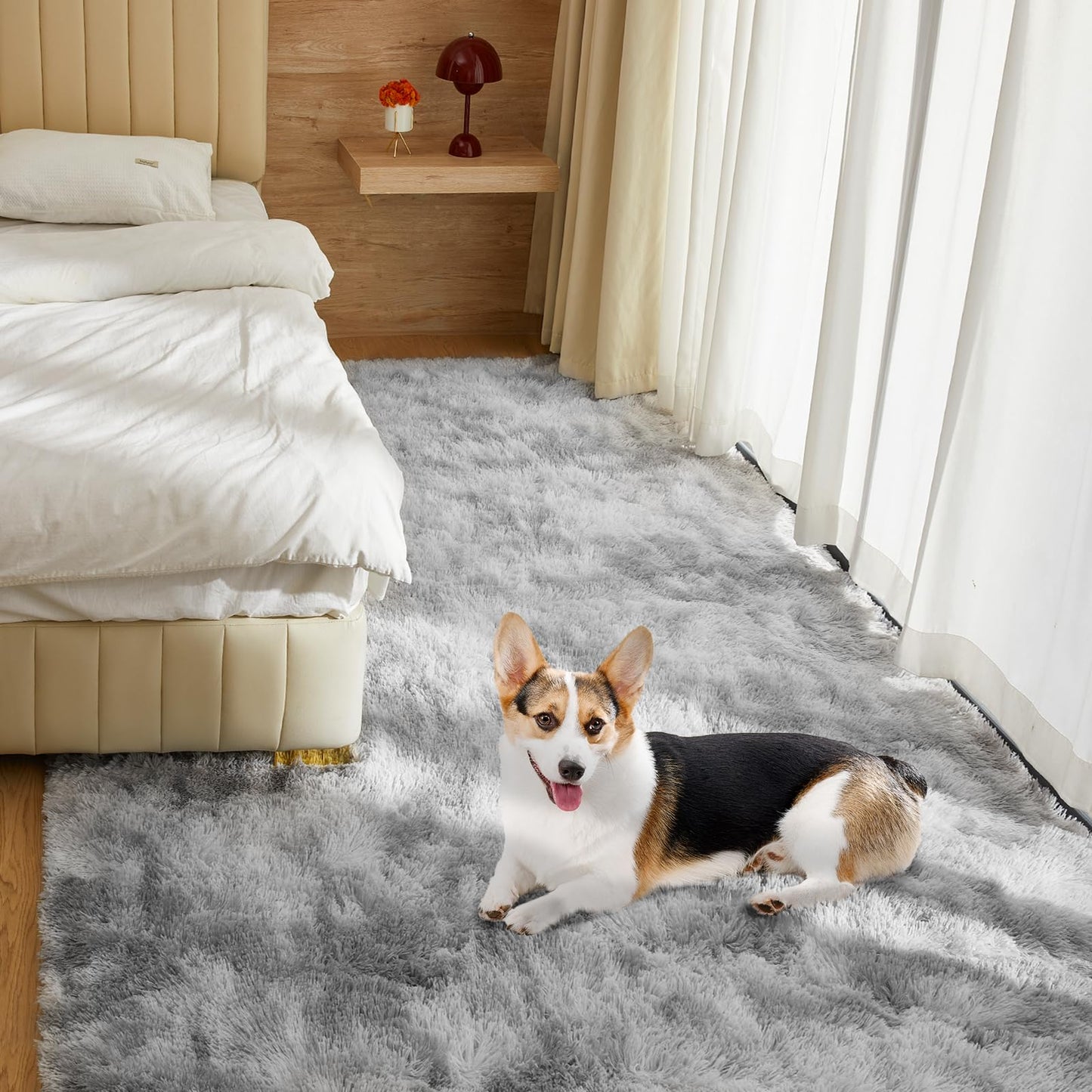 5x8 Grey Ultra-Soft Shag Rug