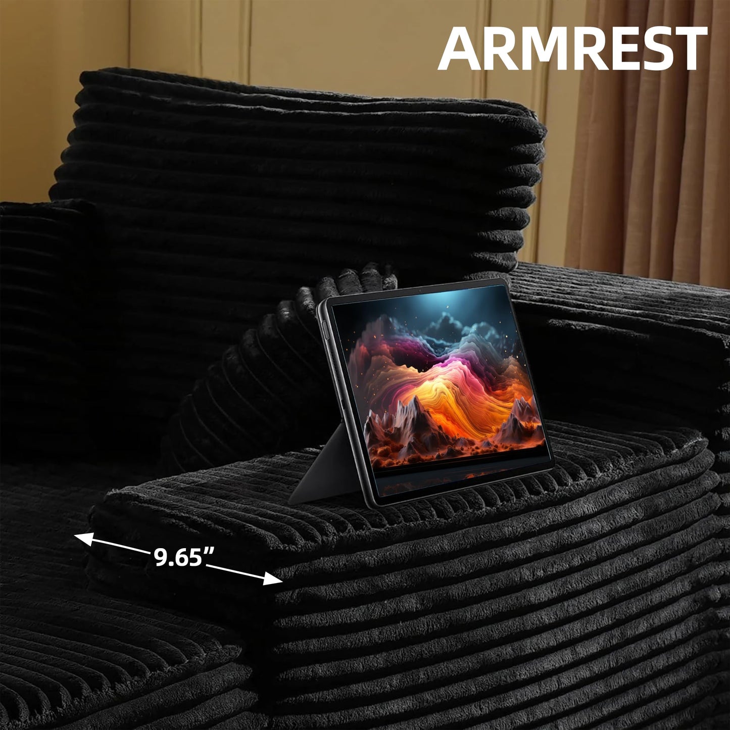 68" Beige Chaise Lounge Chair