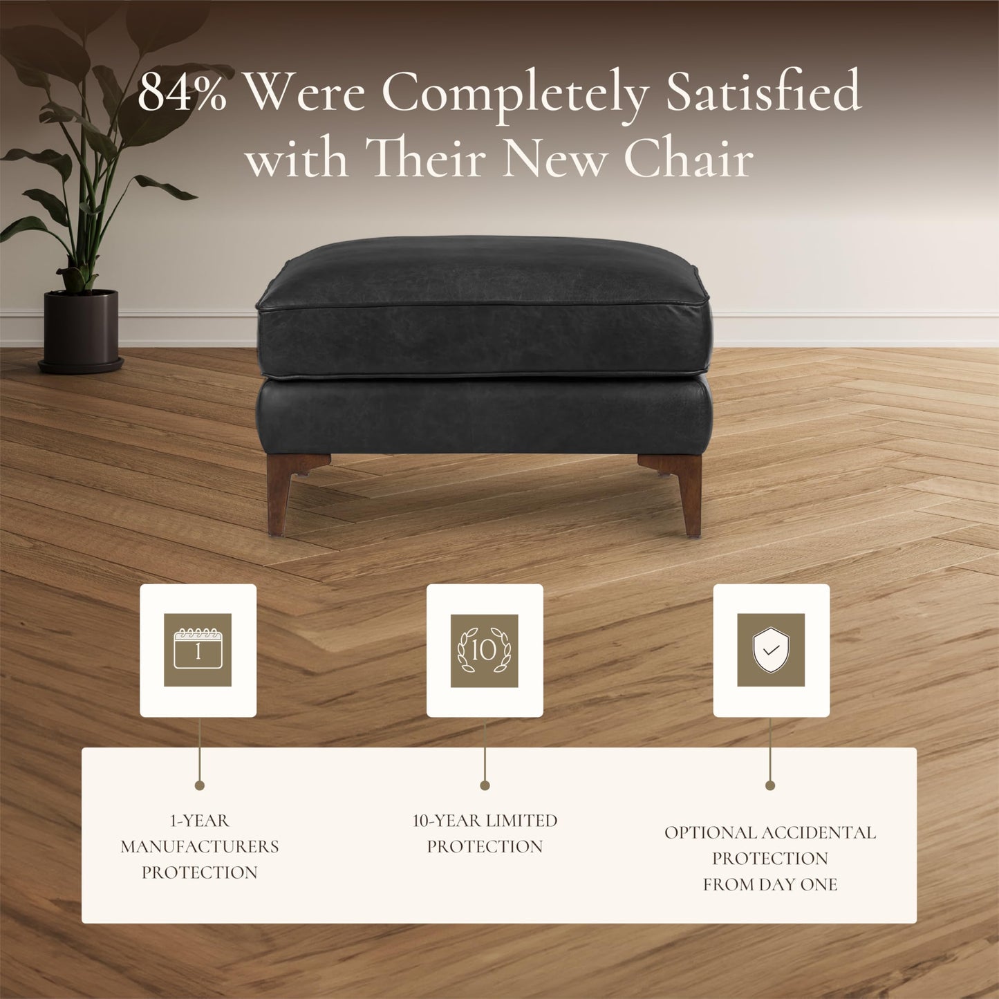 POLY & BARK 74" Leather Sofa – Cognac Tan