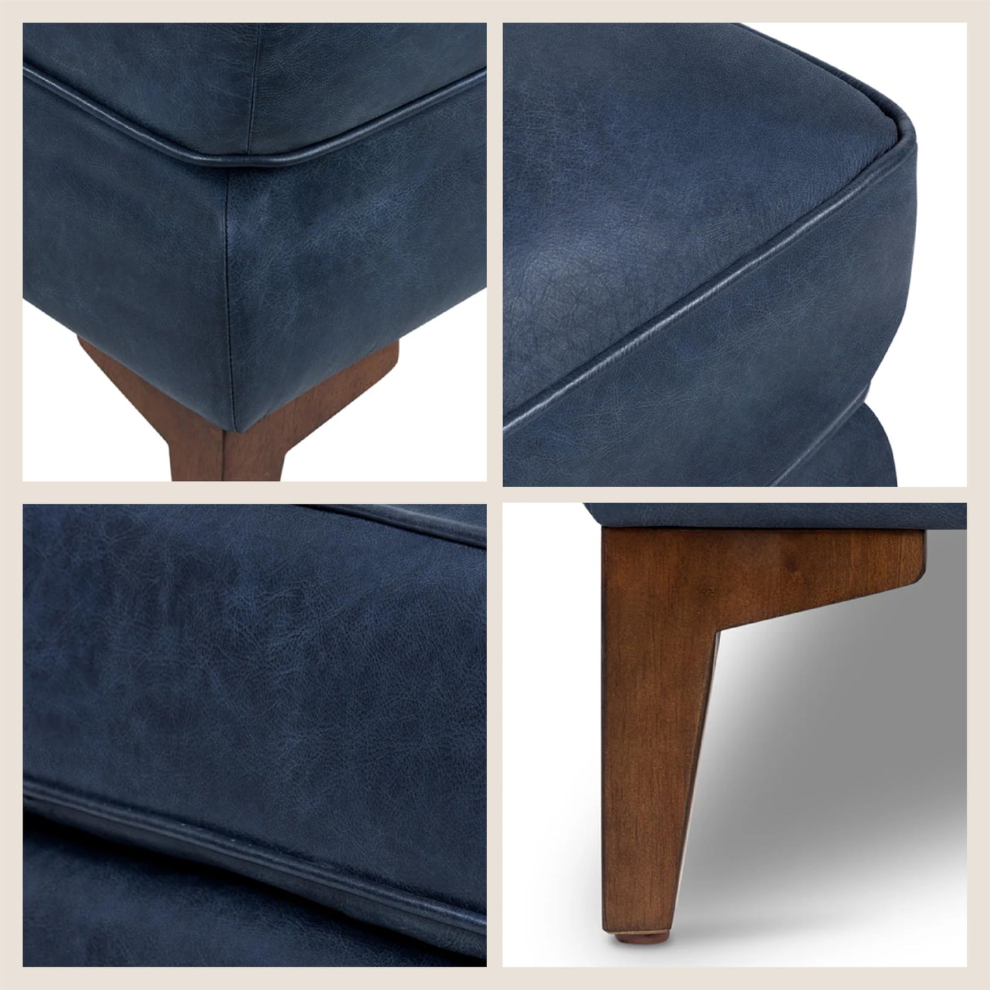 POLY & BARK 74" Leather Sofa – Cognac Tan