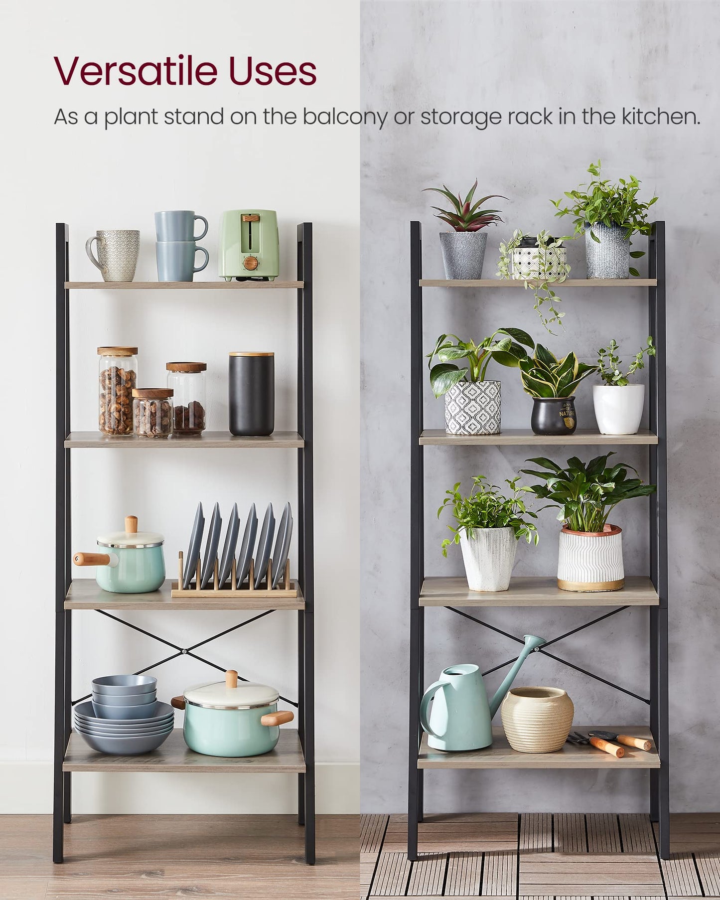 VASAGLE 5-Tier Ladder Bookshelf