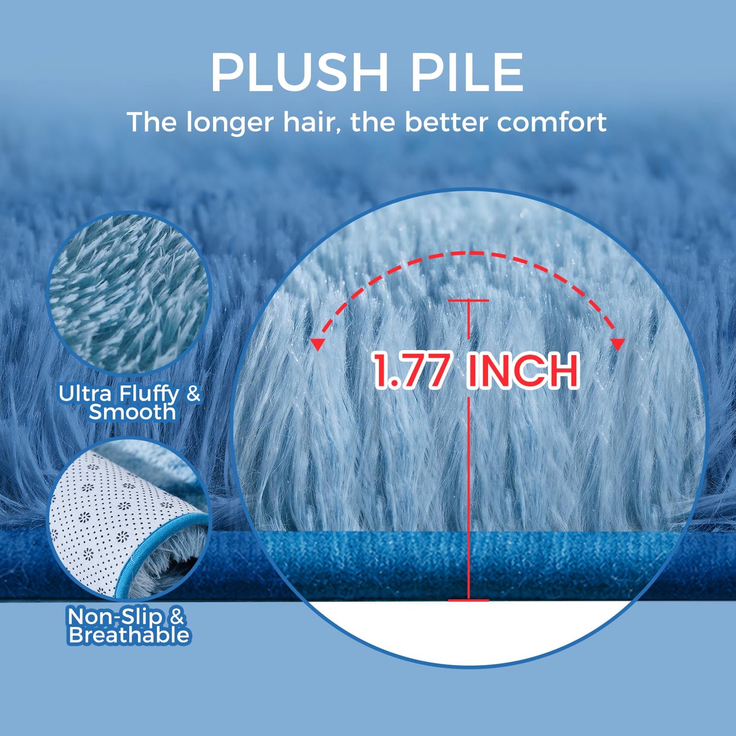 5x8 Grey Ultra-Soft Shag Rug