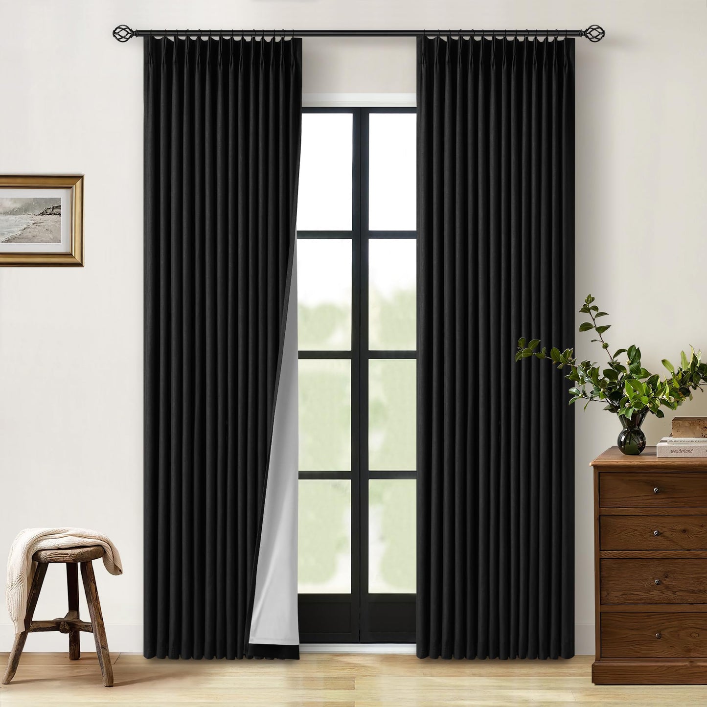 Linen Blackout Curtains 84" 2-Pack