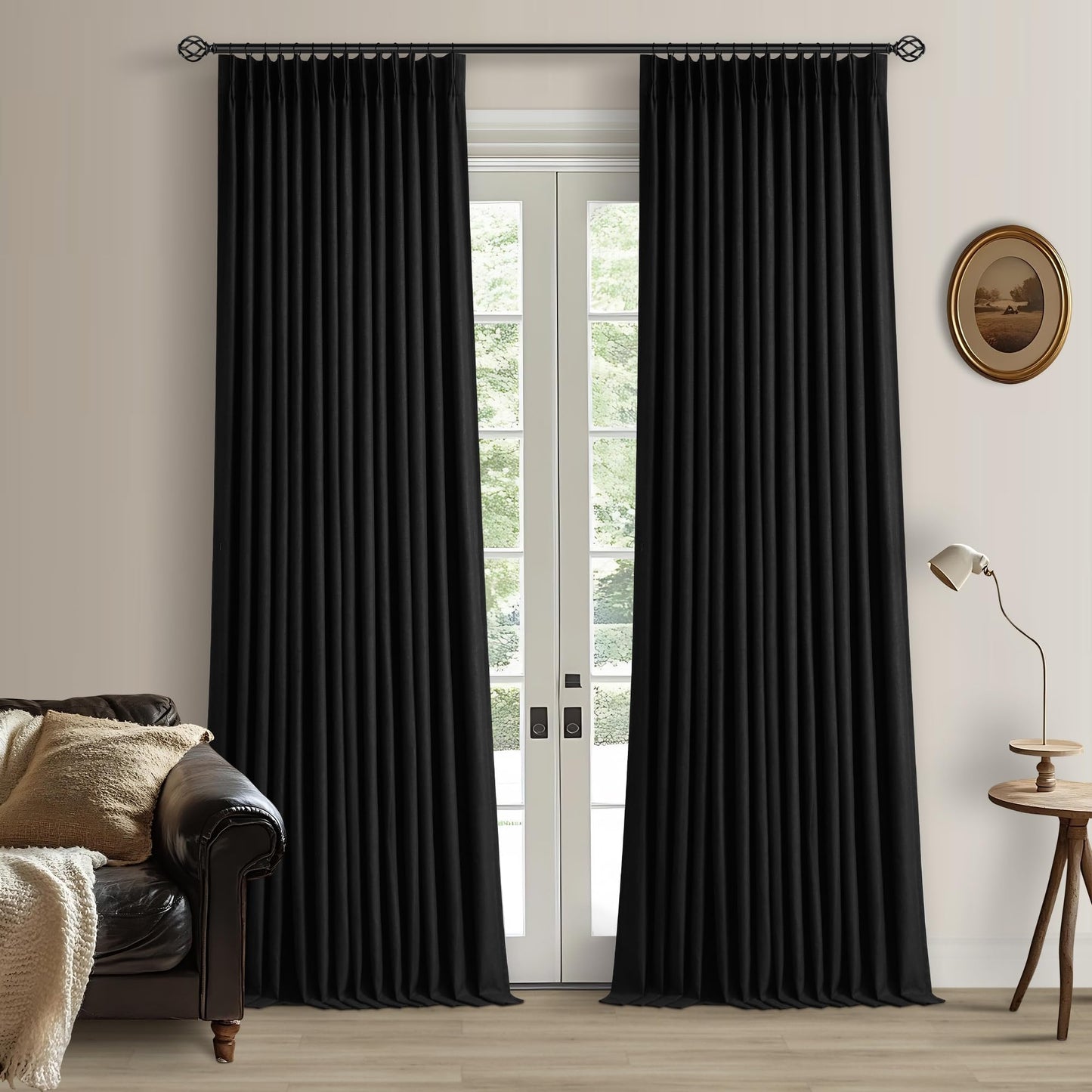 Linen Blackout Curtains 84" 2-Pack