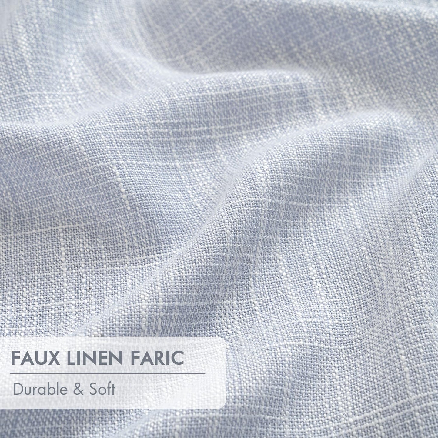 MIULEE Blackout Linen Curtains 84" – 2 Panels