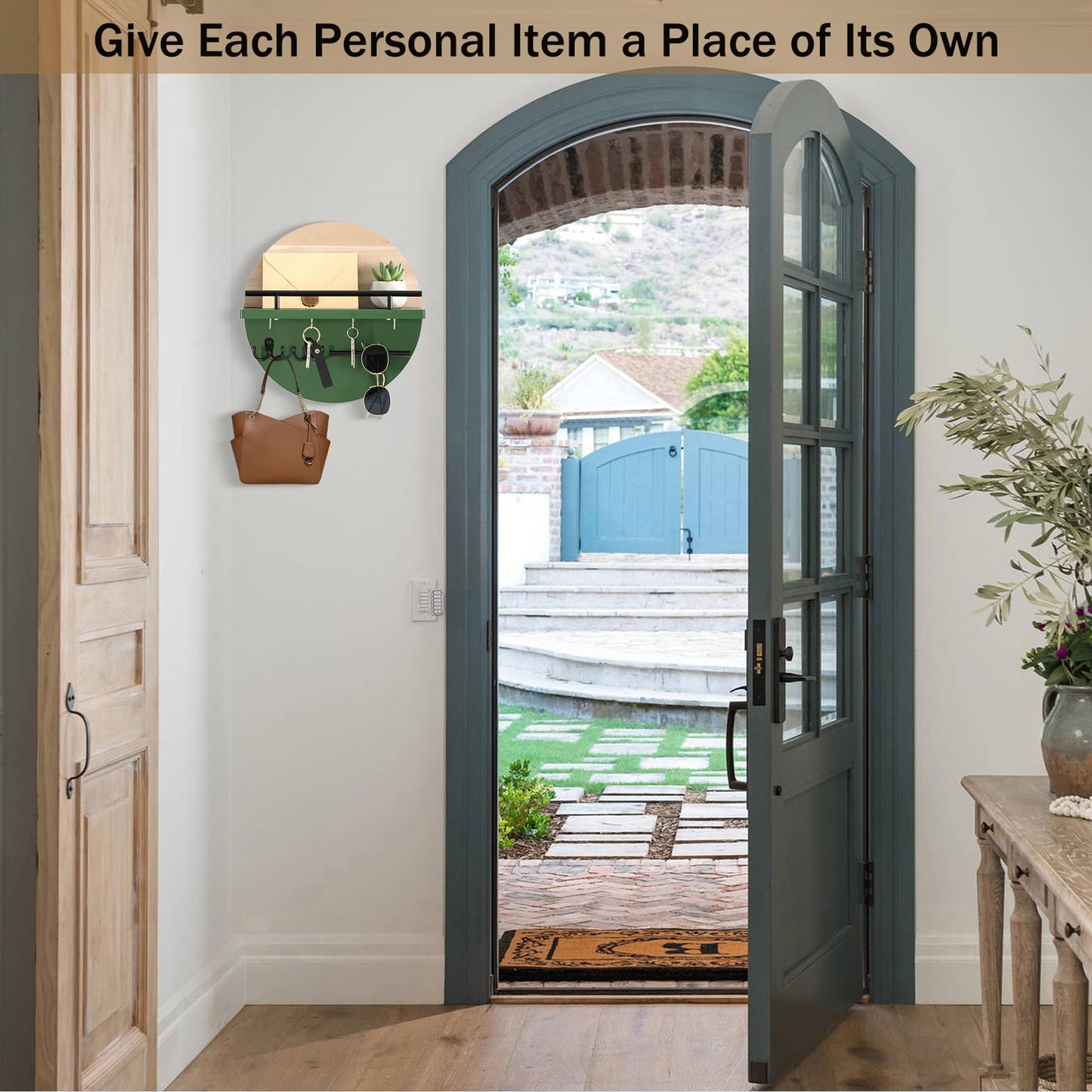 Wall Key & Mail Holder – Rustic