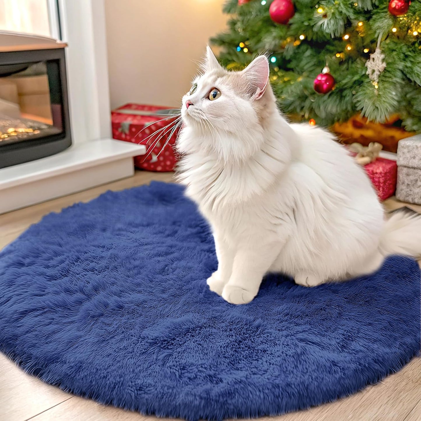 OLANLY 4x5.9 Grey Shag Rug