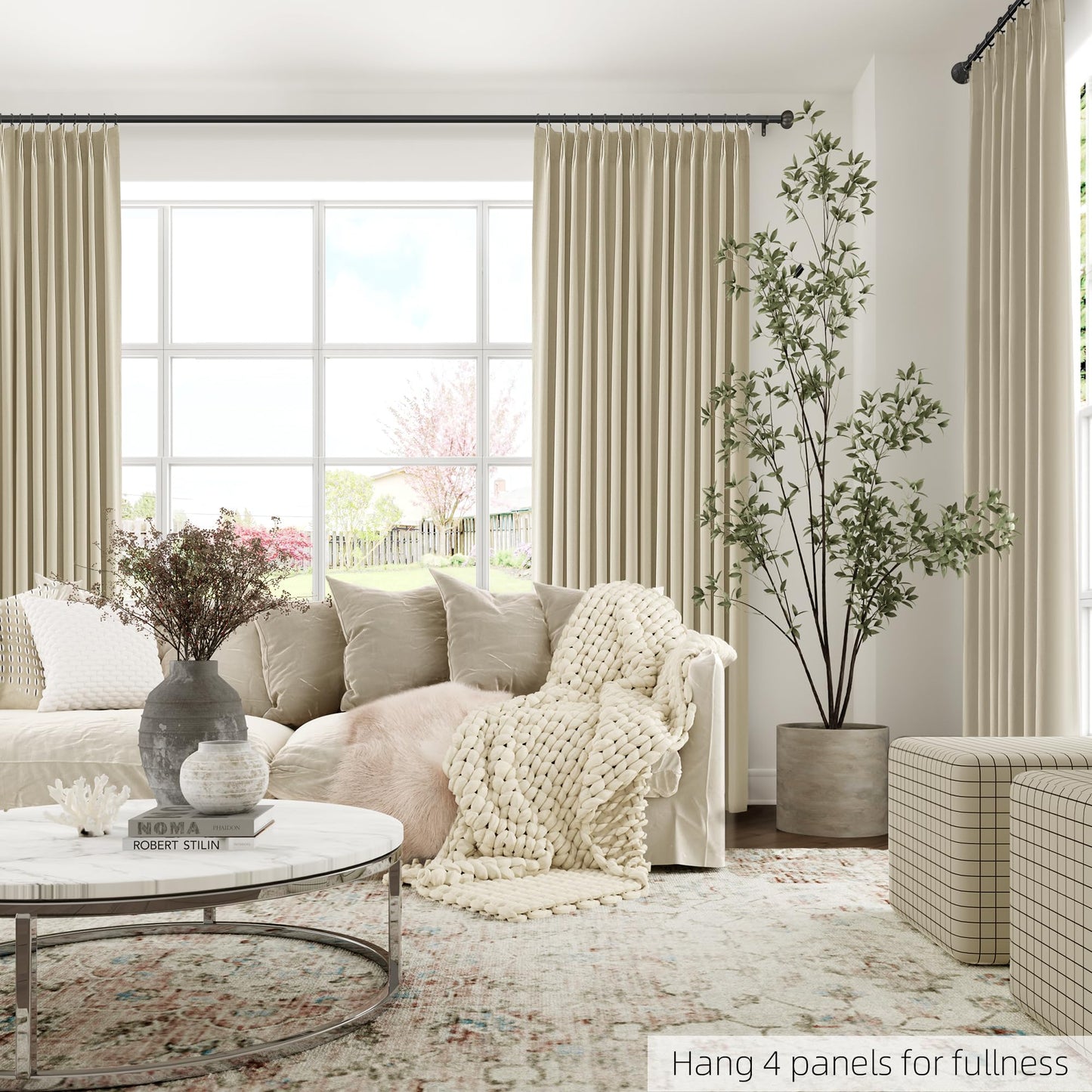 ChrisDowa Blackout Curtains 102" – 2 Panels