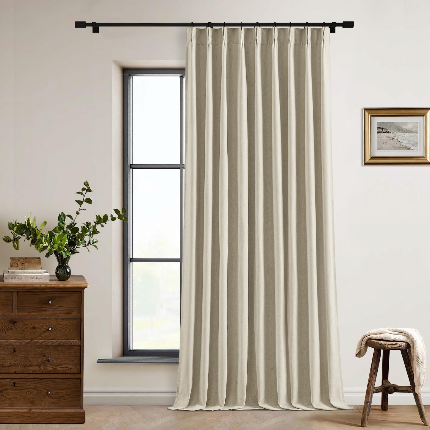 Linen Blackout Curtains 84" 2-Pack