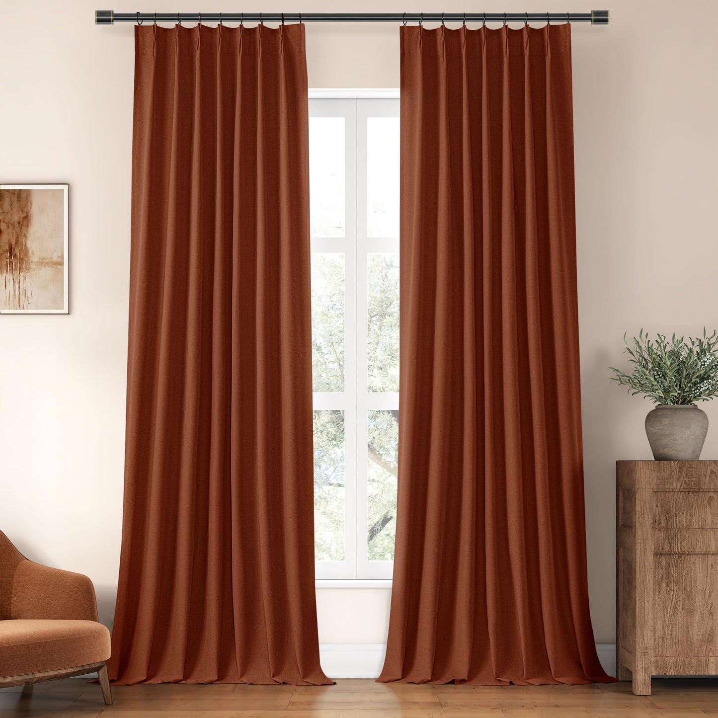 ChrisDowa Blackout Curtains 102" – 2 Panels