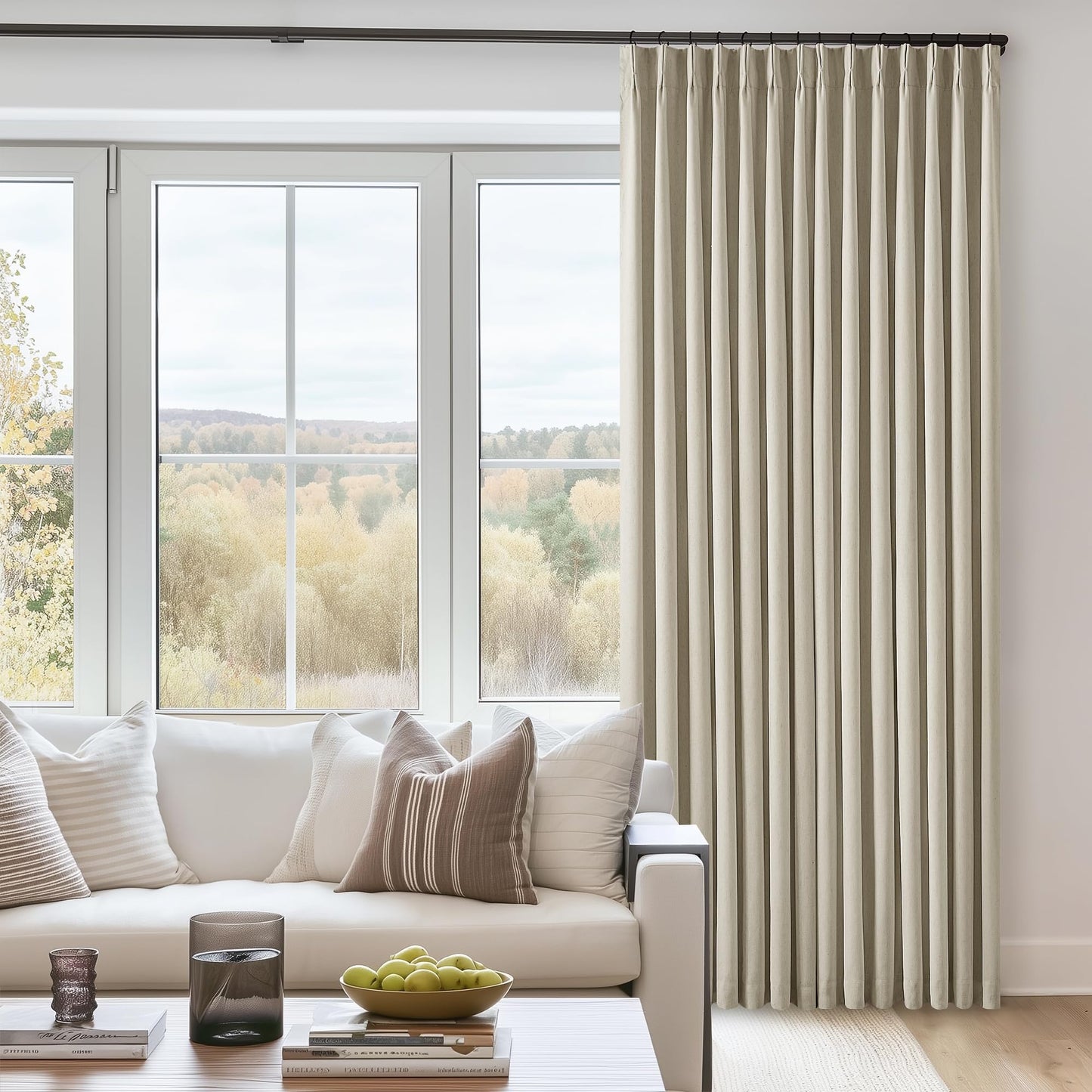 Linen Blackout Curtains 84" 2-Pack