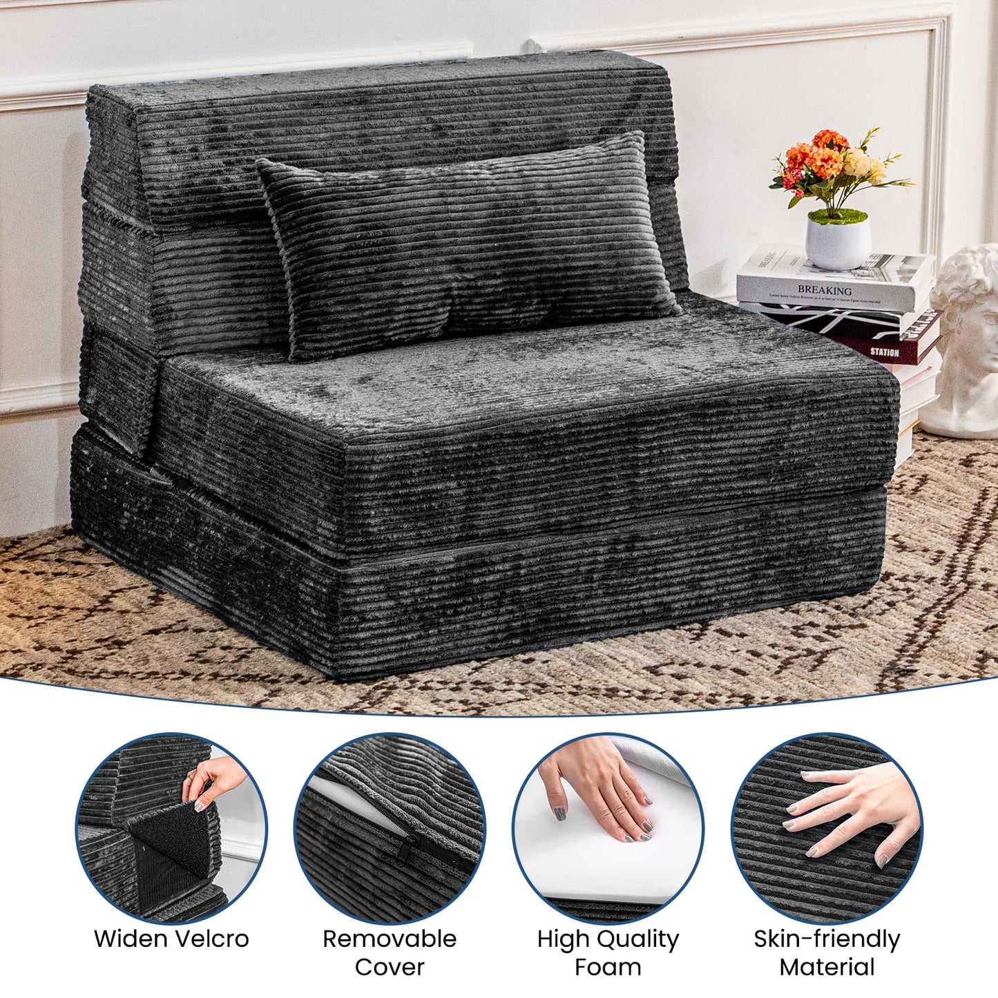 Folding Memory Foam Sofa Bed