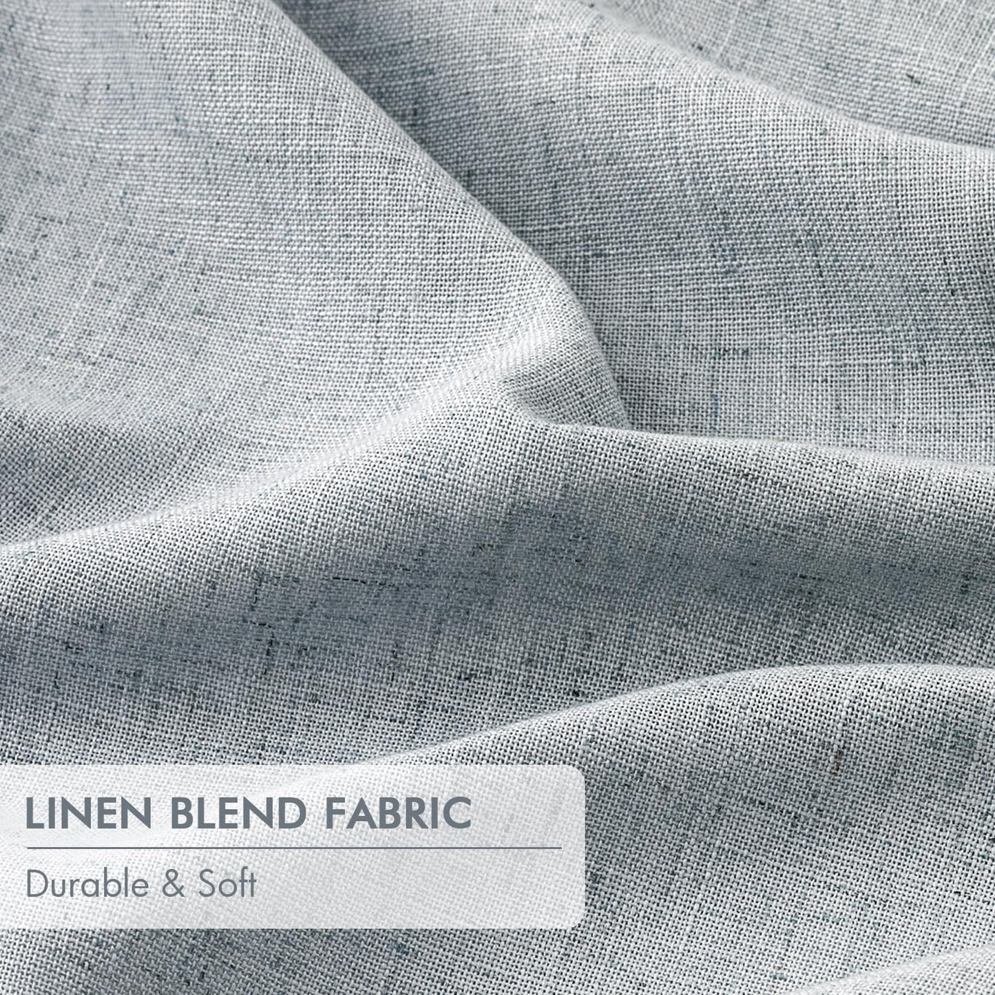 MIULEE Blackout Linen Curtains 84" – 2 Panels