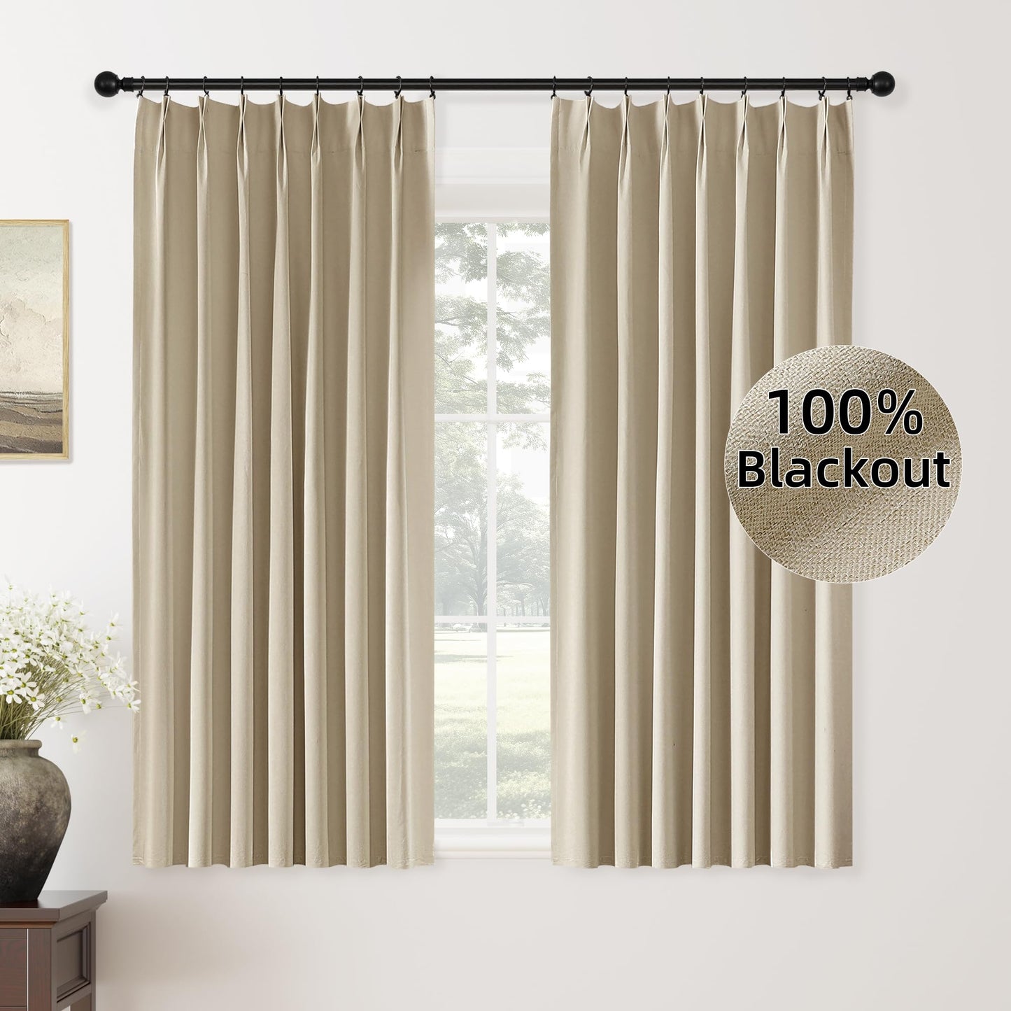 ChrisDowa Blackout Curtains 102" – 2 Panels