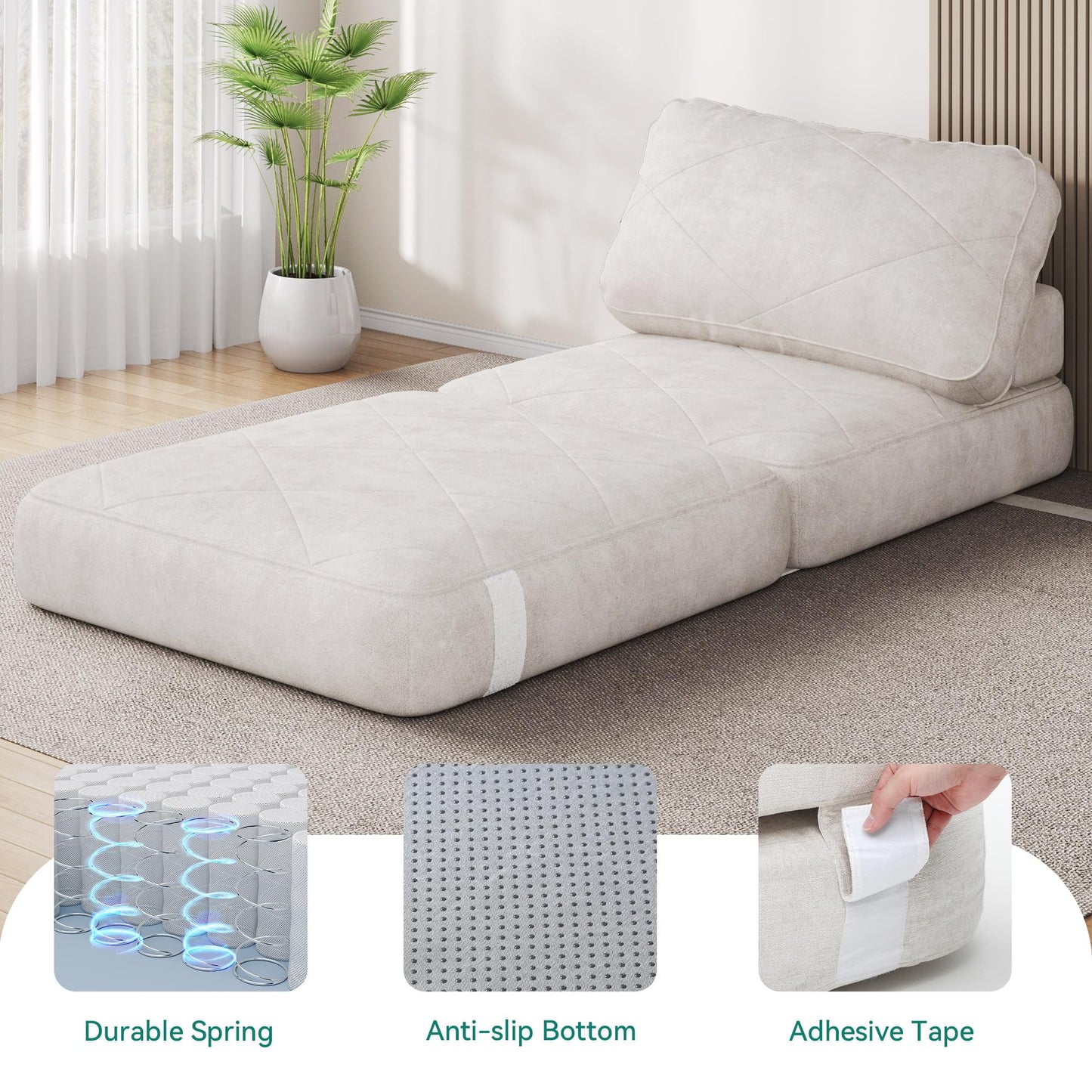 YITAHOME Fold-Out Sofa – Dark Gray