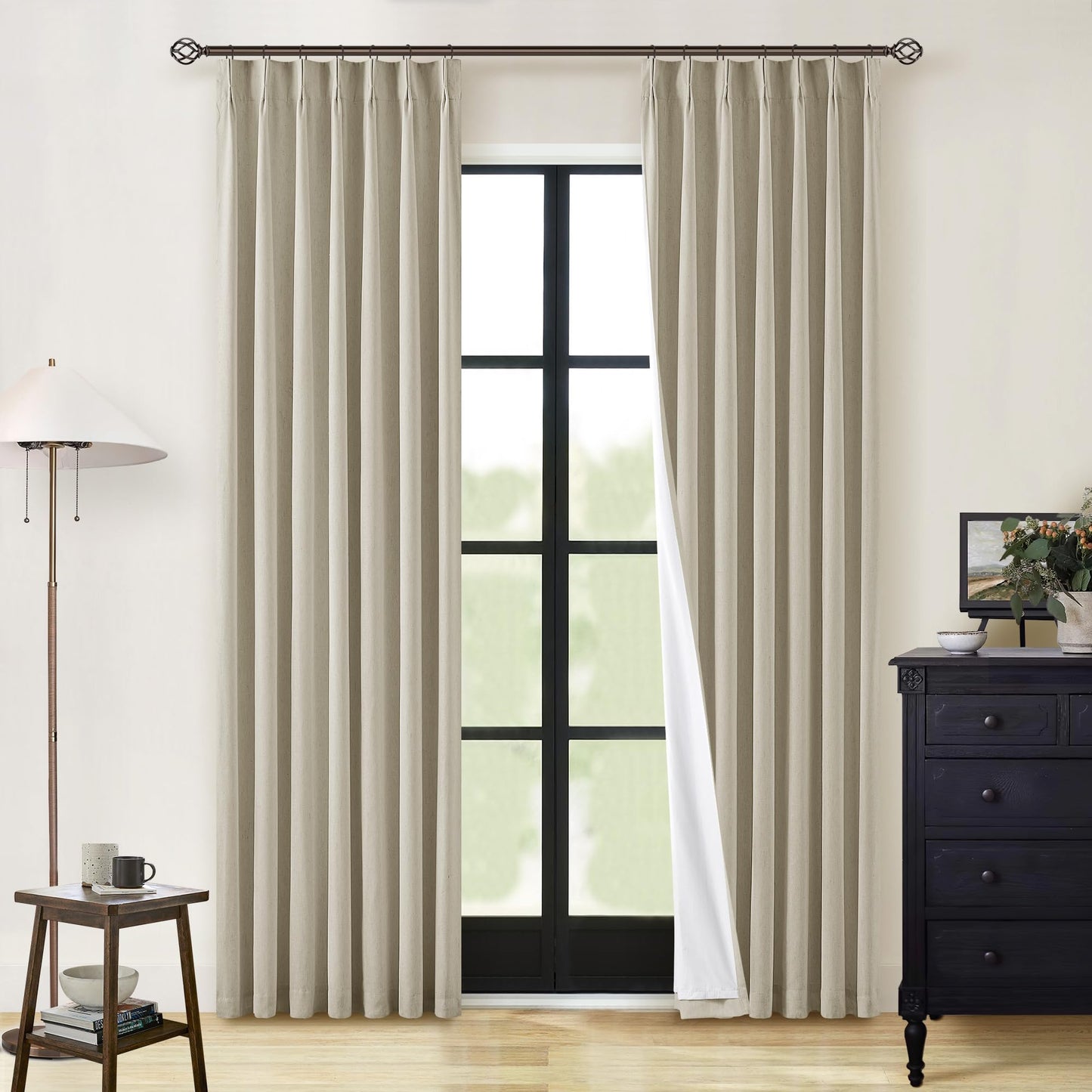 Linen Blackout Curtains 84" 2-Pack