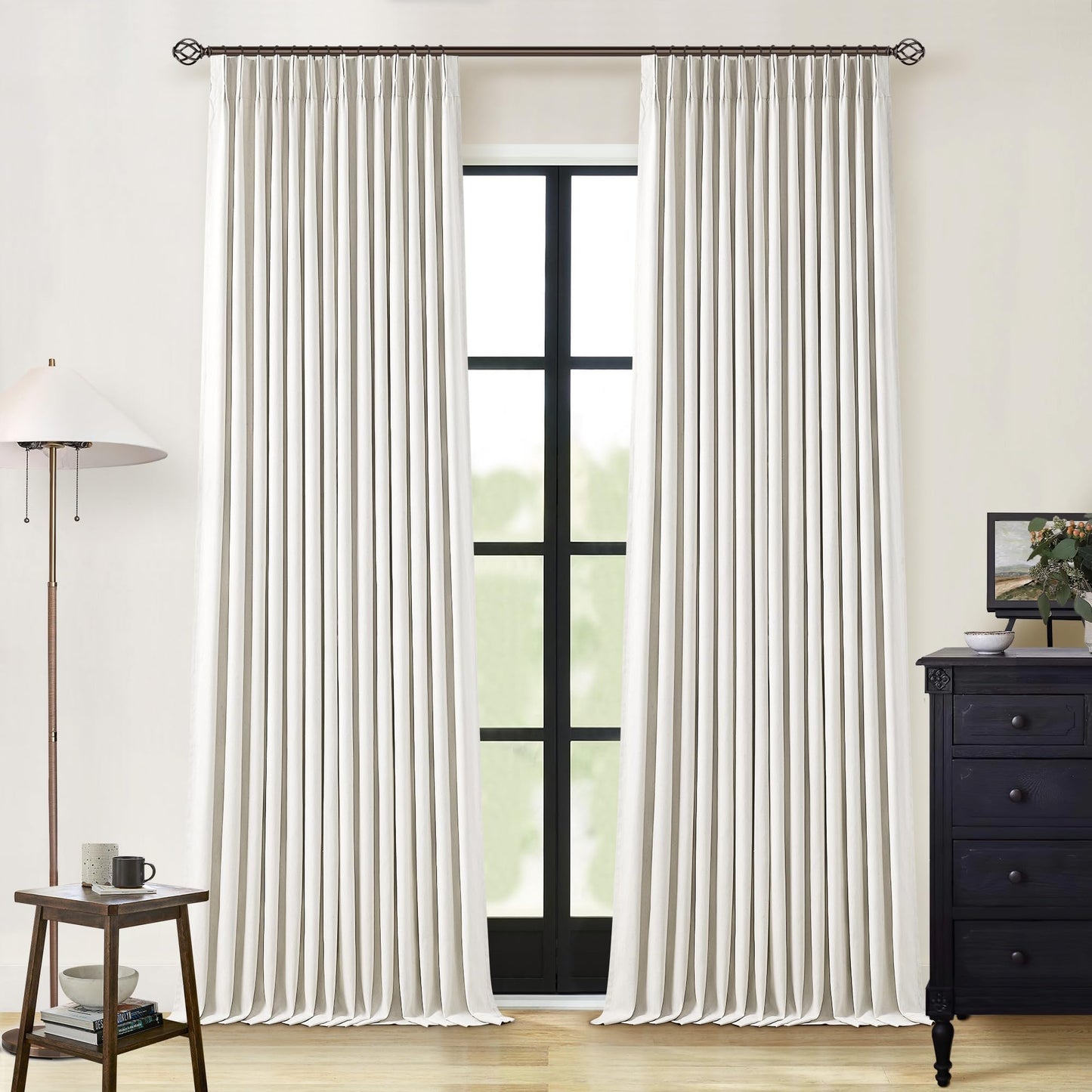 Linen Blackout Curtains 84" 2-Pack