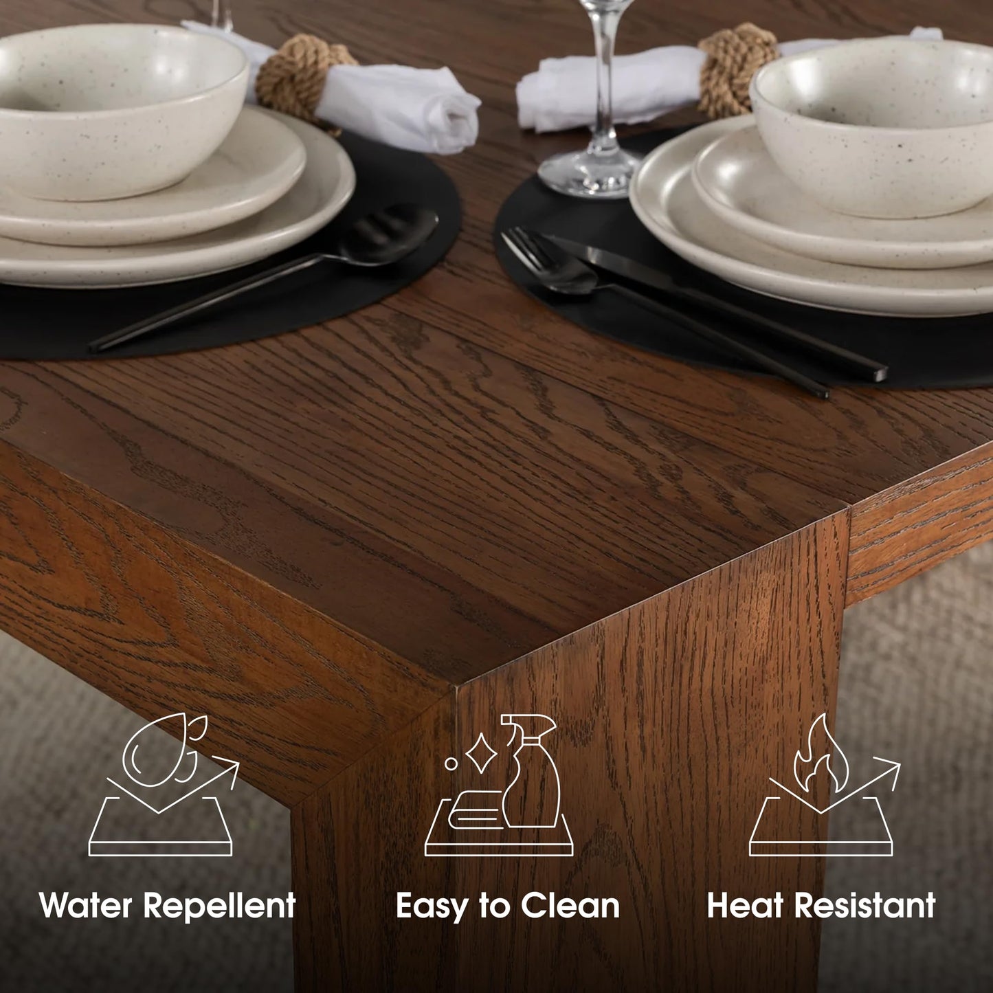 White Extendable Dining Table & Bench