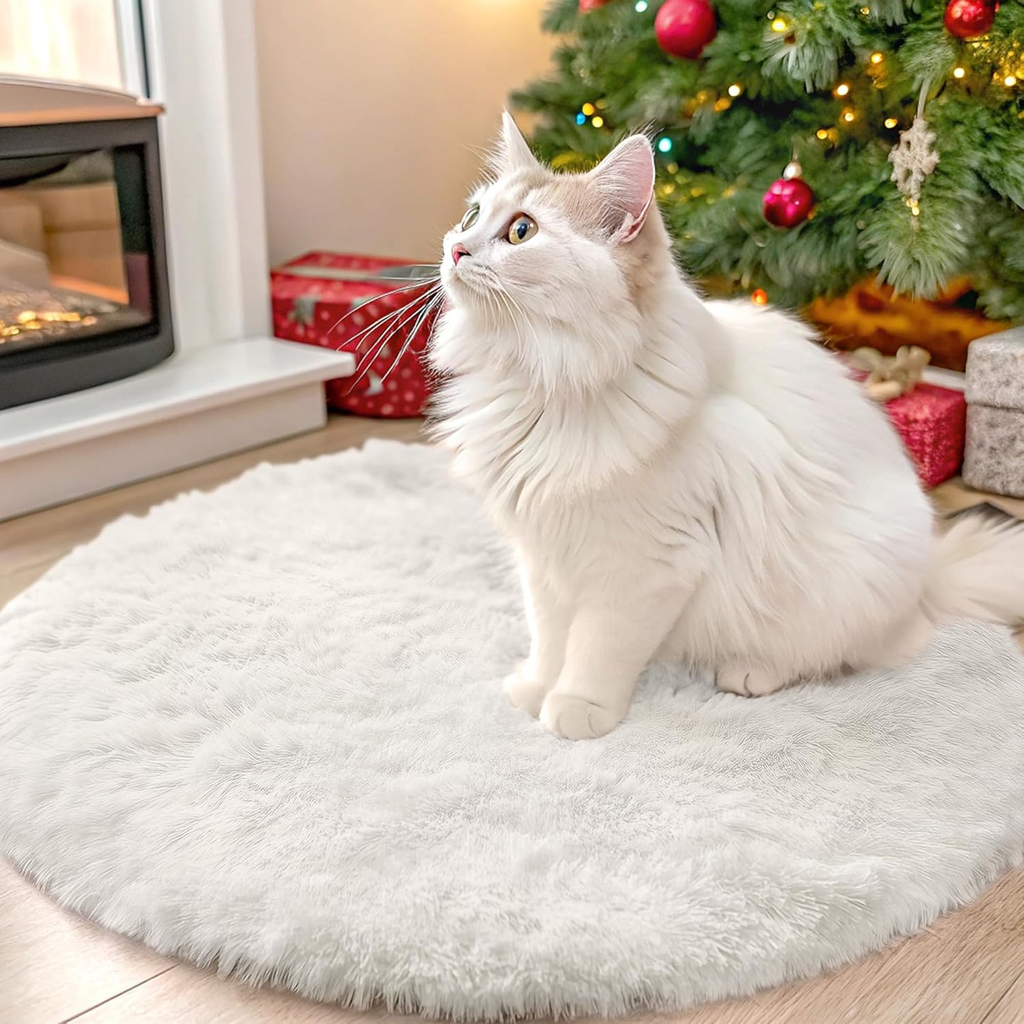 OLANLY 4x5.9 Grey Shag Rug