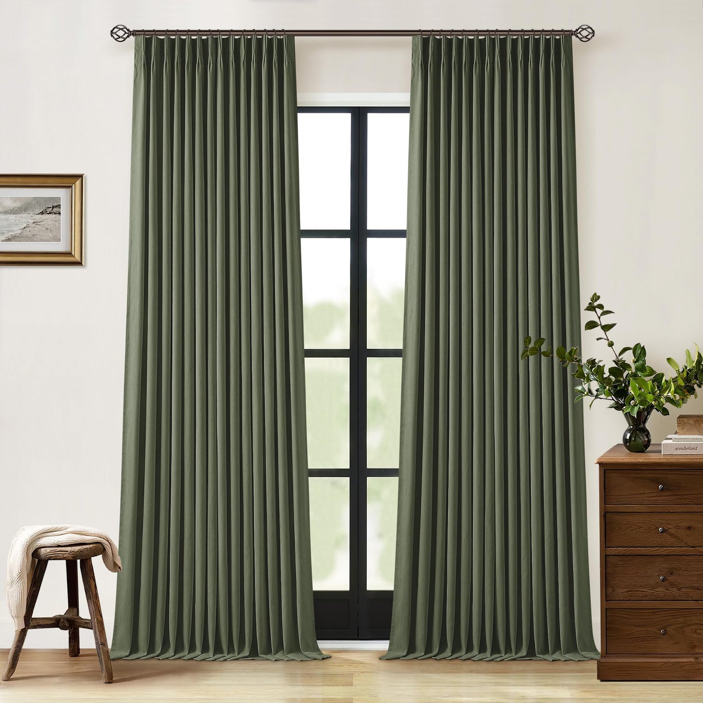 Linen Blackout Curtains 84" 2-Pack