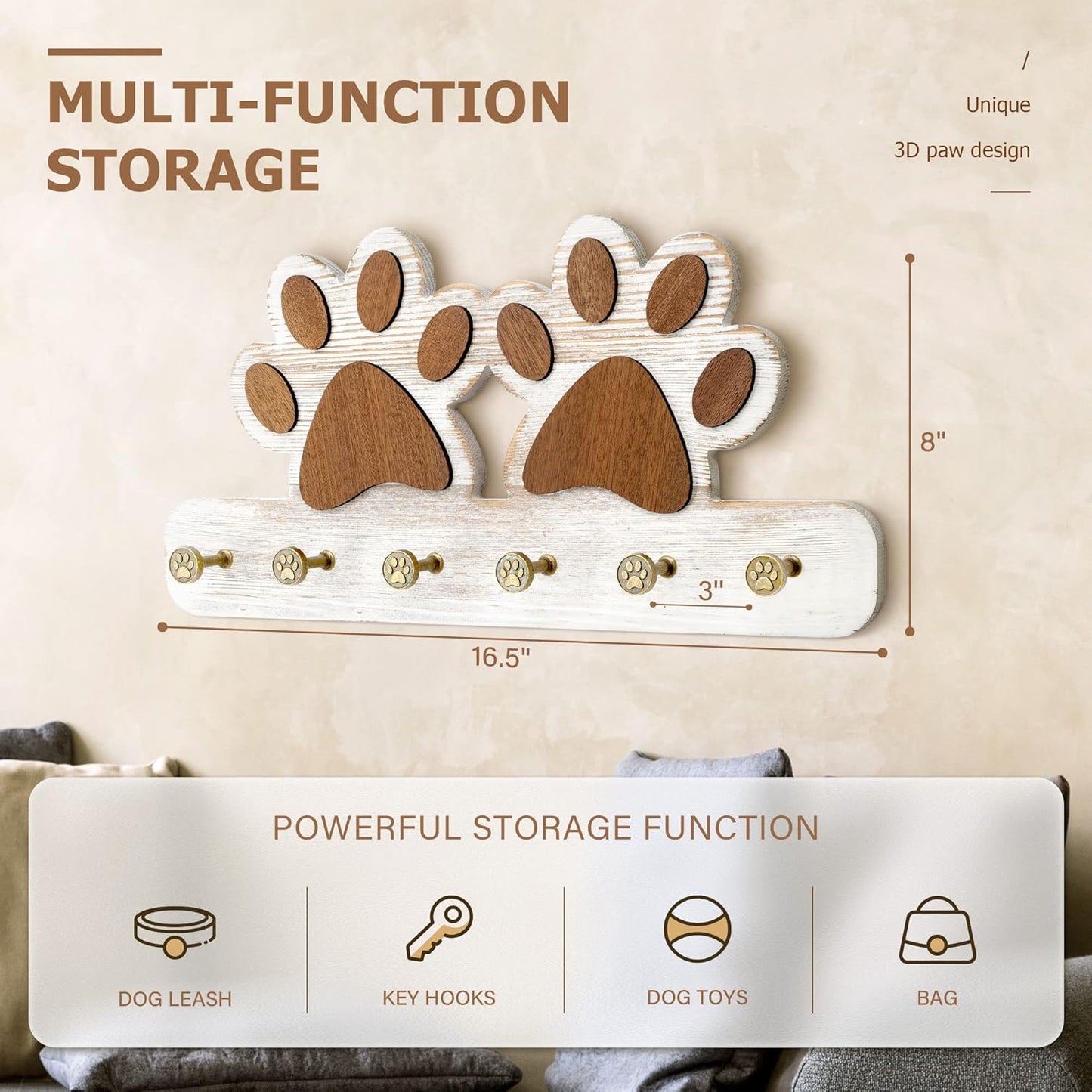 MTERSN Farmhouse Key Holder – White