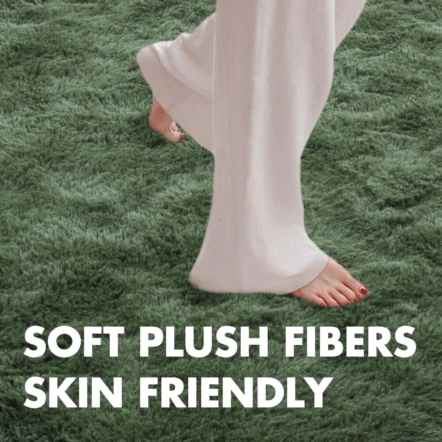 6x9 Ft Dark Grey Shag Area Rug