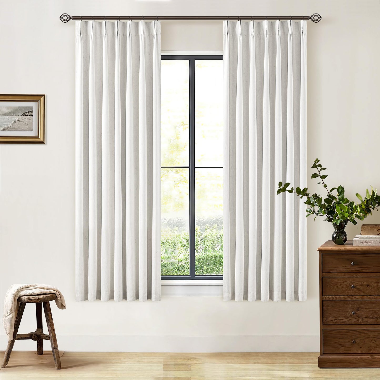 Linen Blackout Curtains 84" 2-Pack