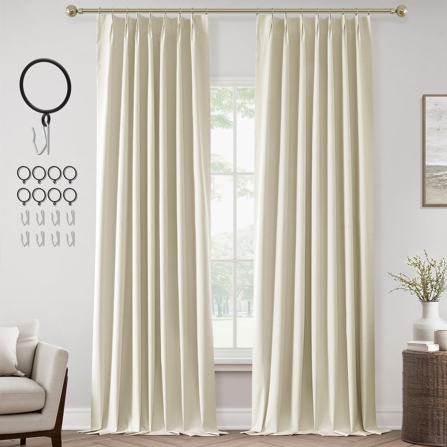 ChrisDowa Blackout Curtains 102" – 2 Panels
