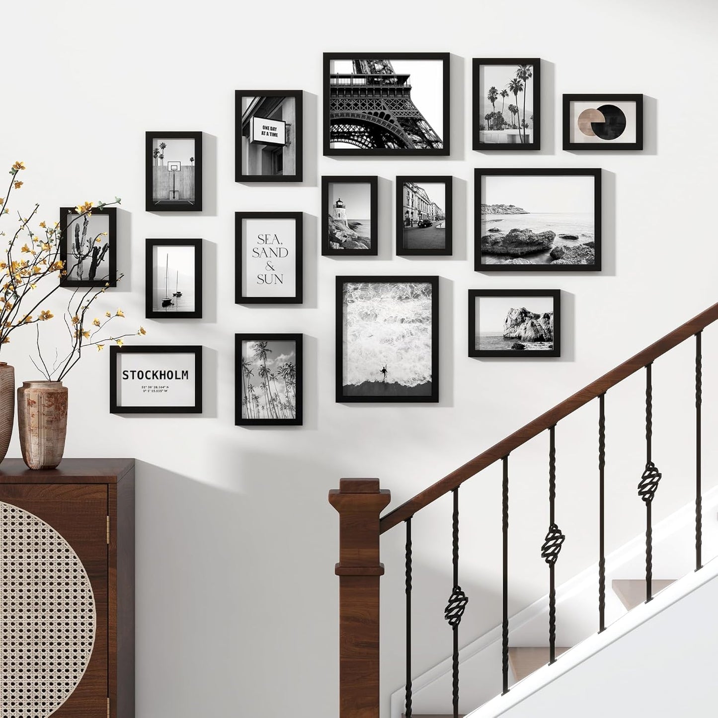 15-Piece Black Wall Frame Set