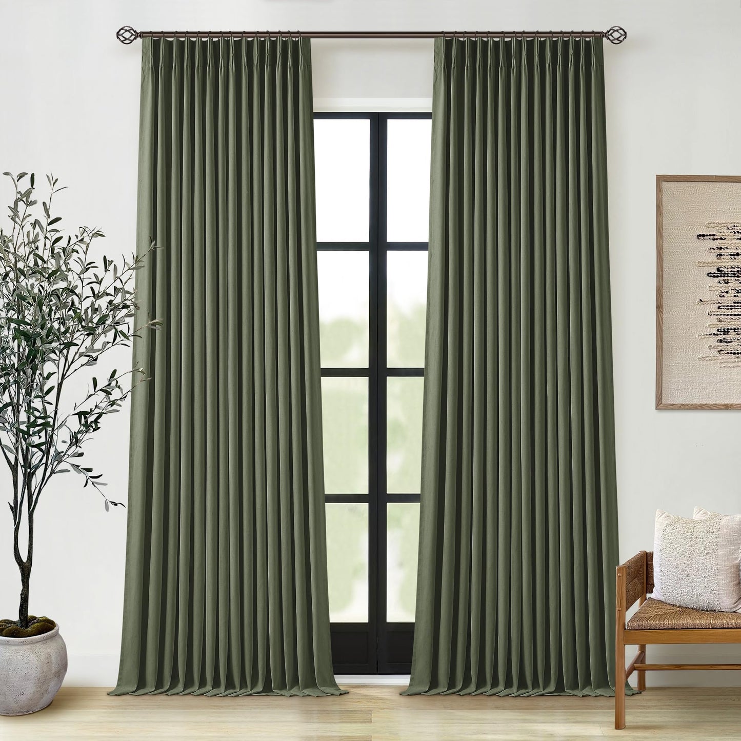 Linen Blackout Curtains 84" 2-Pack