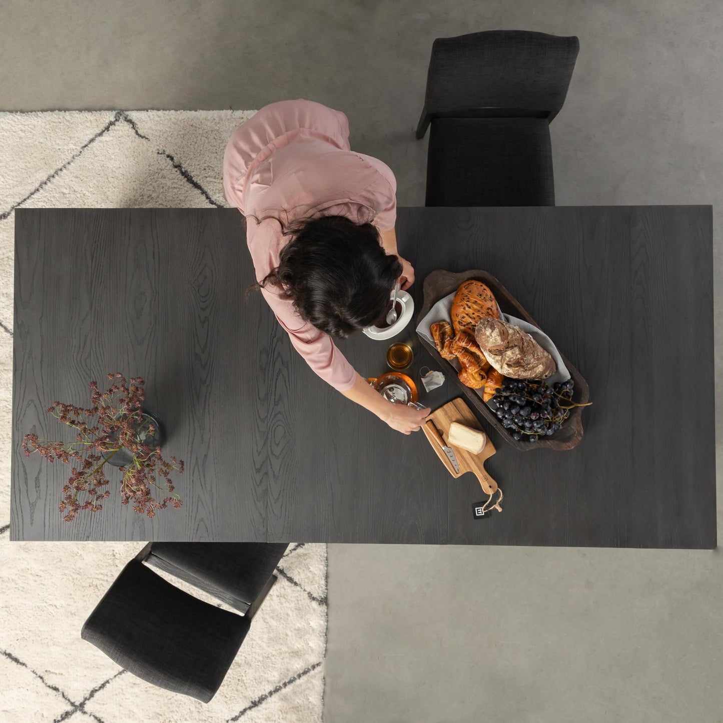 White Extendable Dining Table & Bench