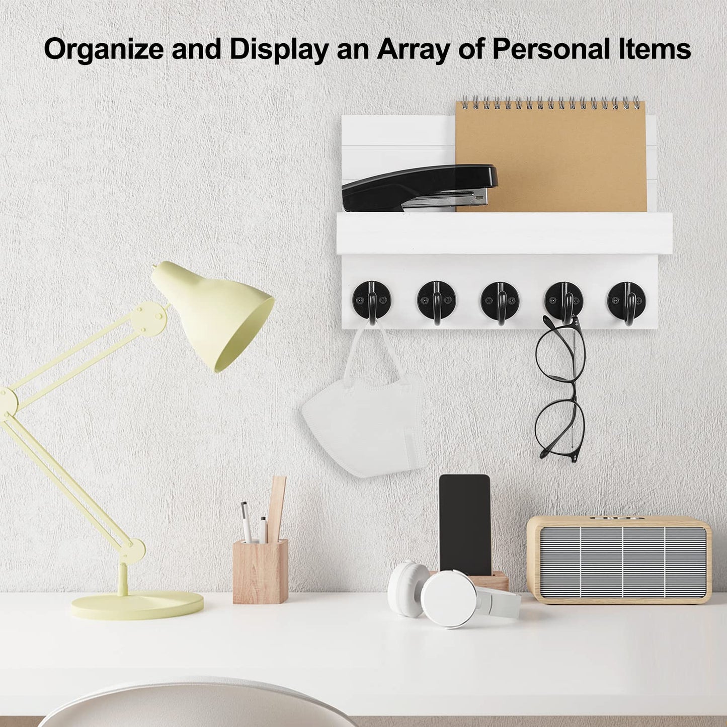 Wall Key & Mail Holder – Wood