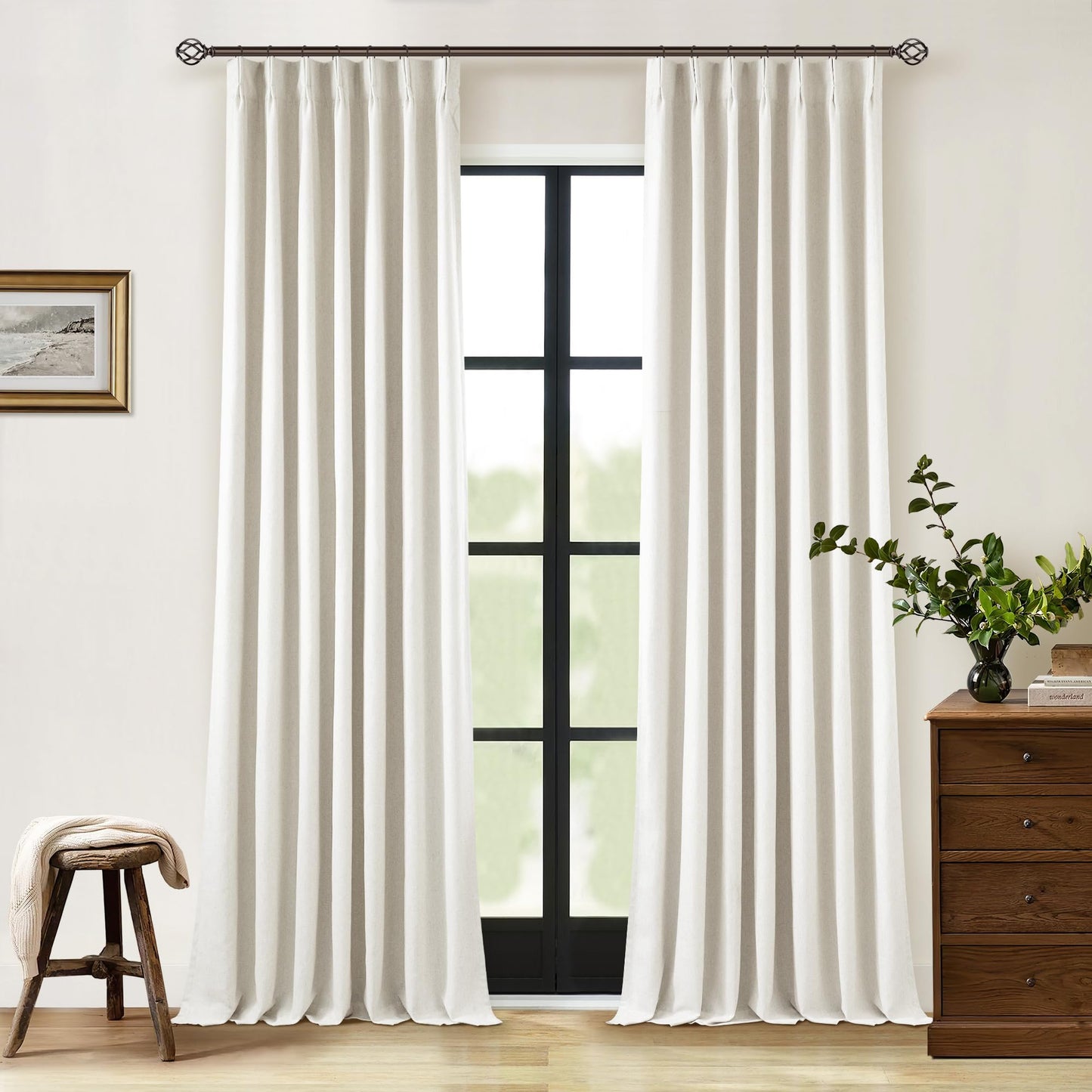 Linen Blackout Curtains 84" 2-Pack