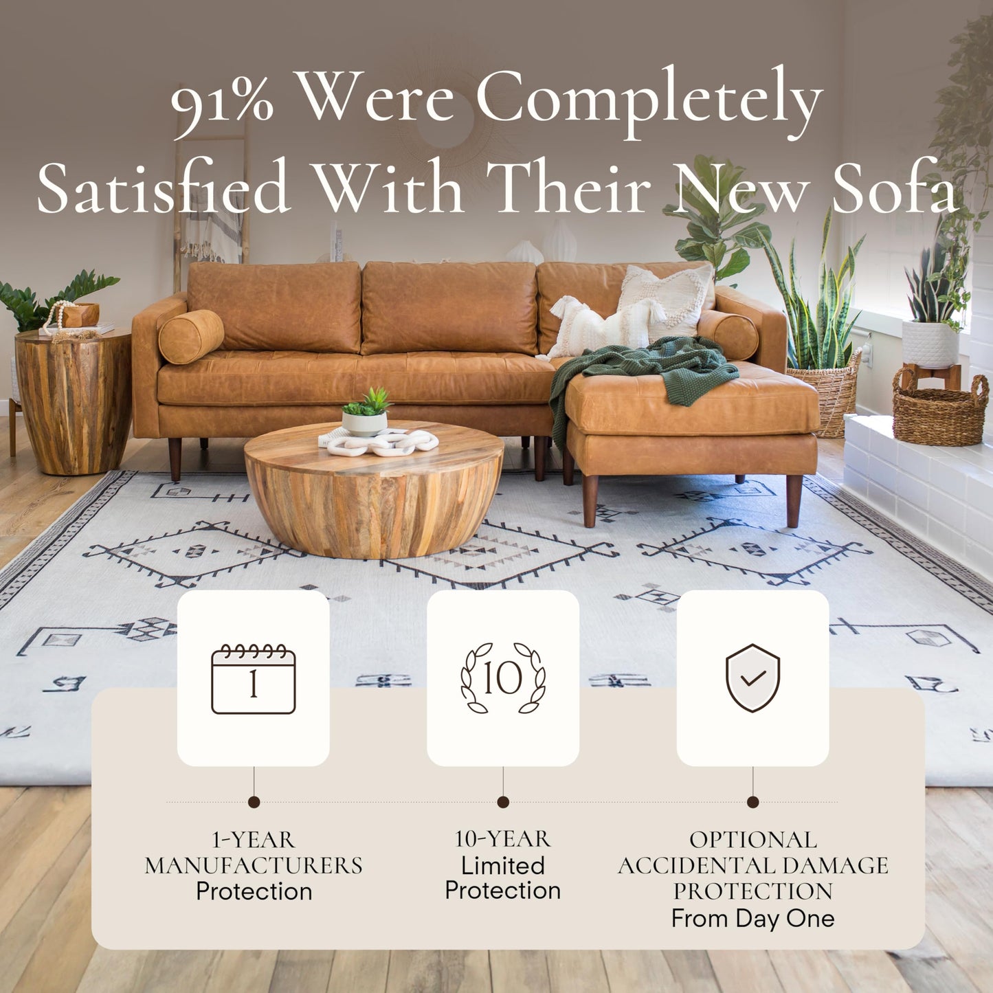 Poly & Bark Napa Leather Couch