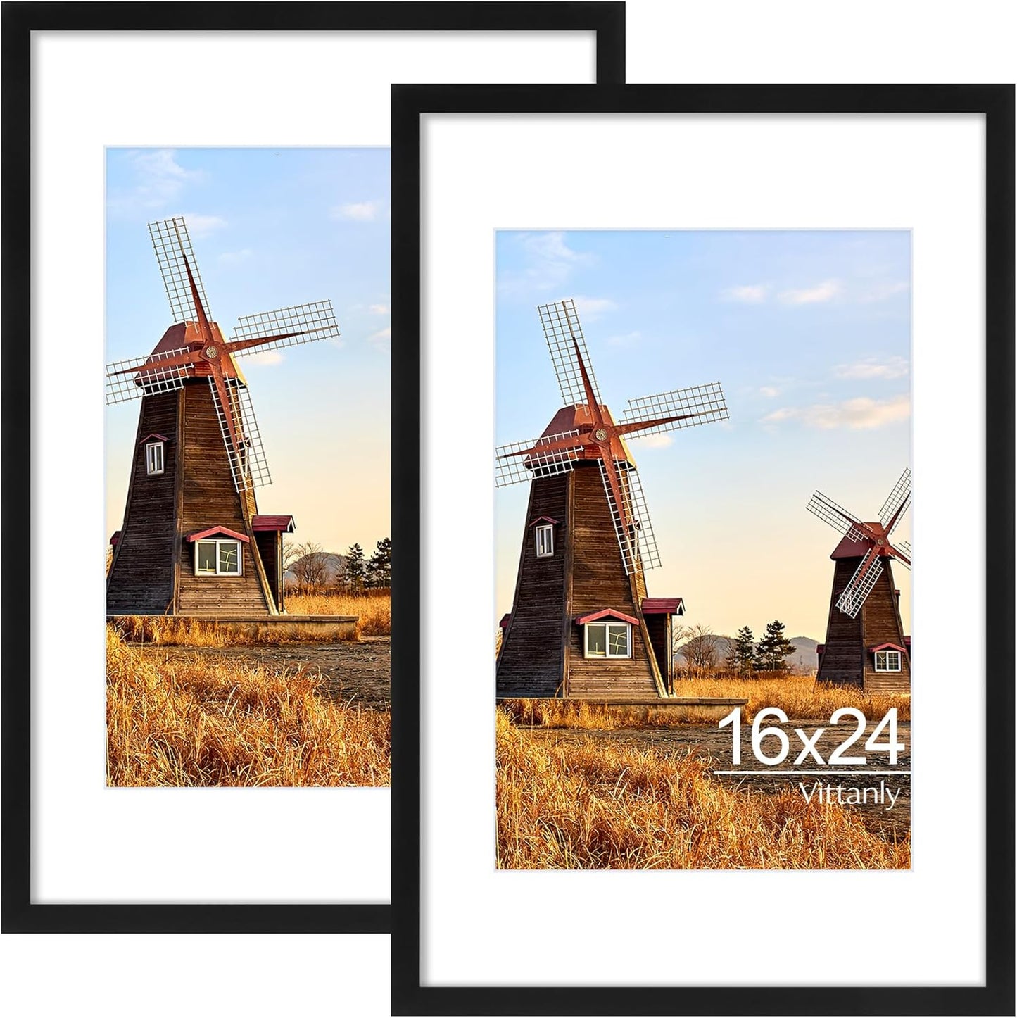 Vittanly 2-Pack Black 11x14 Frames