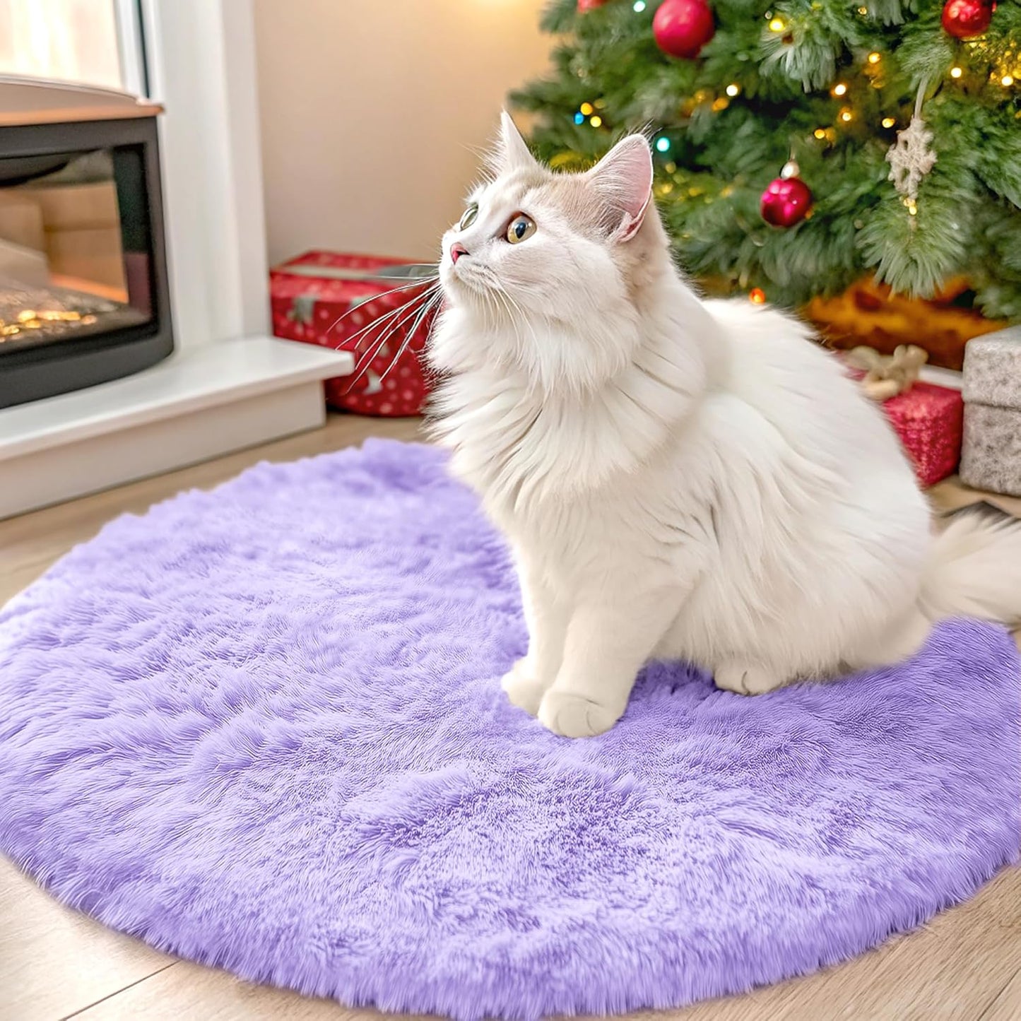 OLANLY 4x5.9 Grey Shag Rug