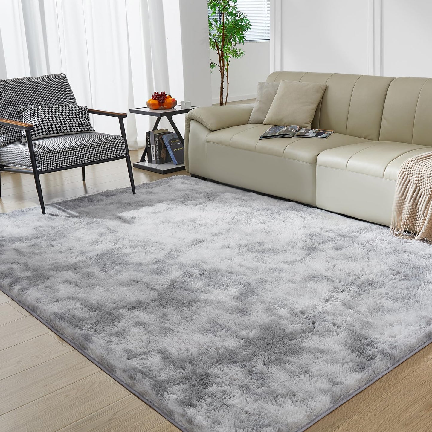 5x8 Grey Ultra-Soft Shag Rug