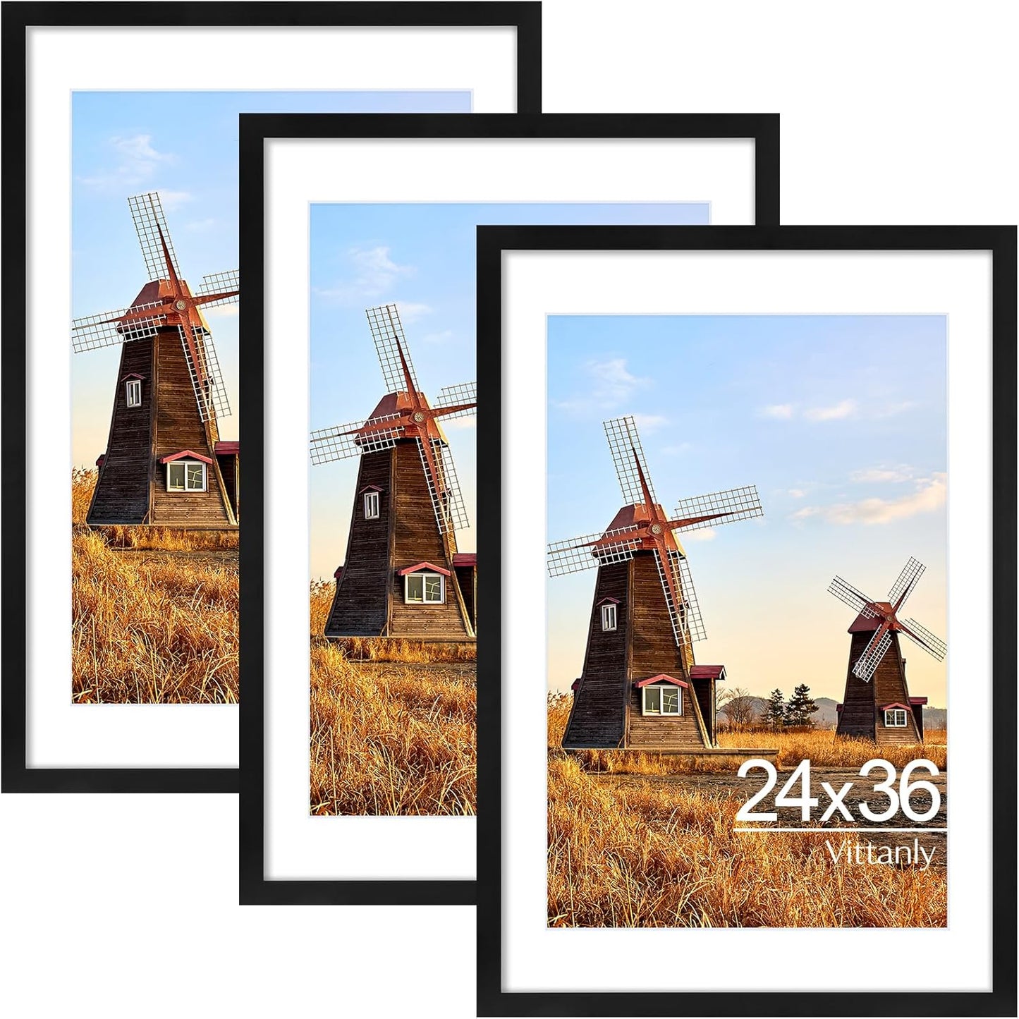 Vittanly 2-Pack Black 11x14 Frames