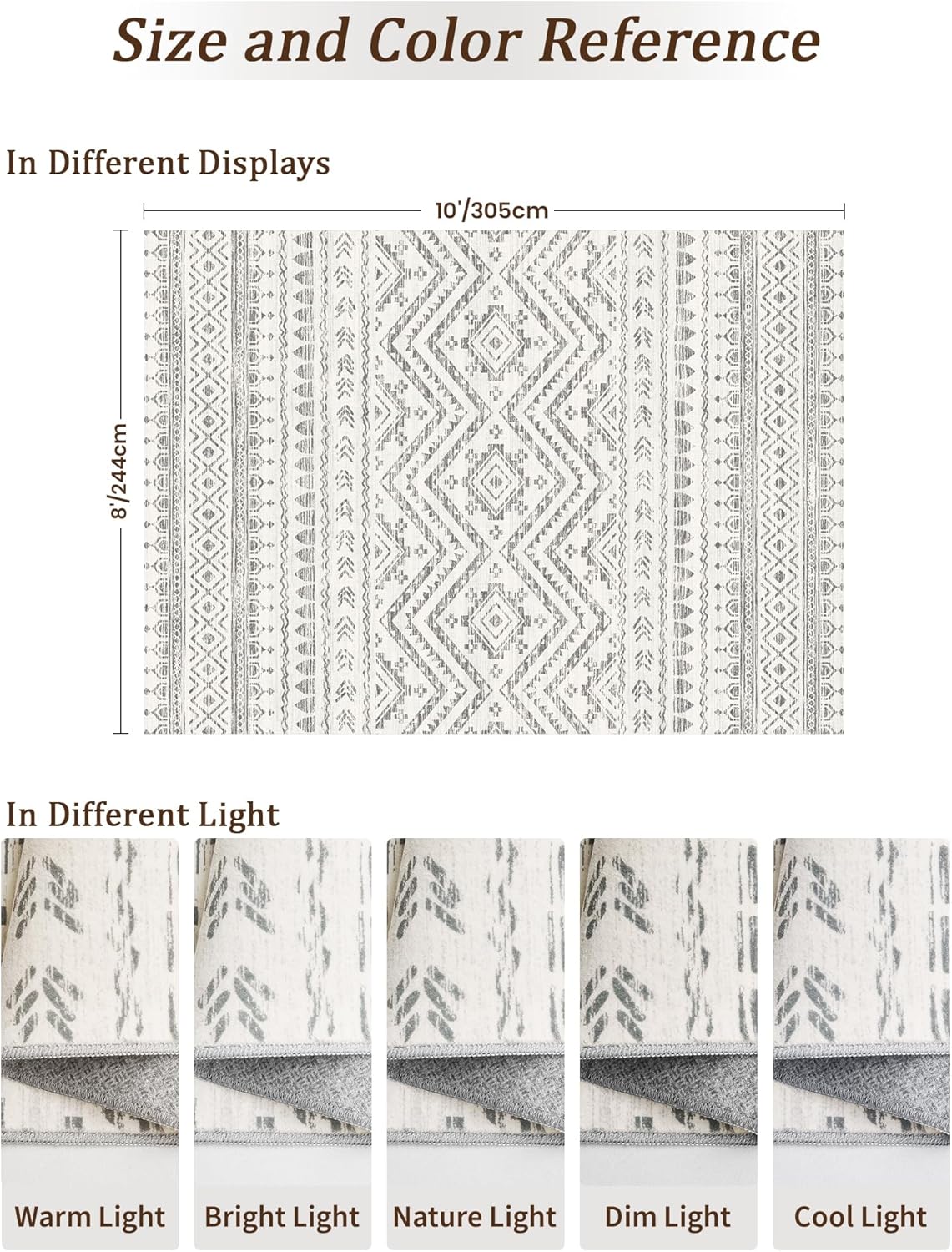 8x10 Grey Moroccan Area Rug