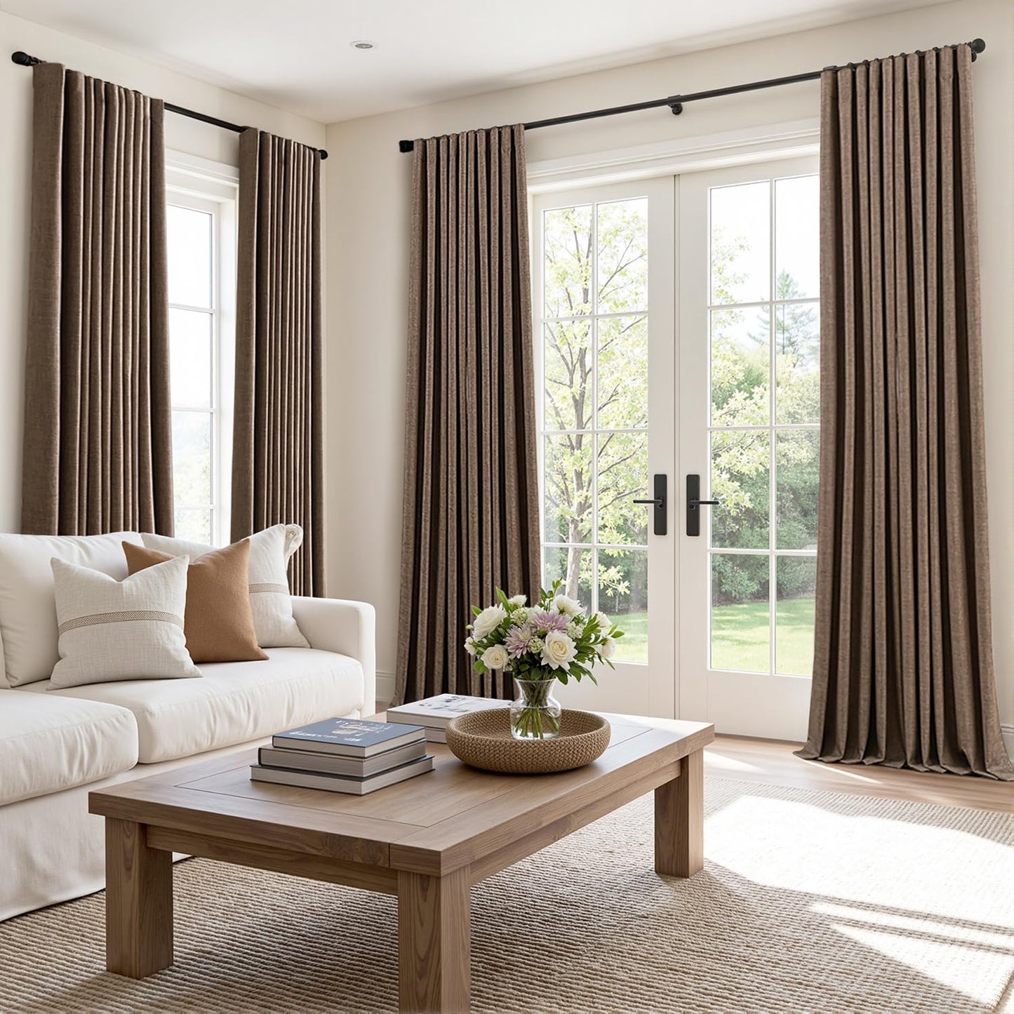 MIULEE Blackout Curtains 96" – Birch, 2 Panels