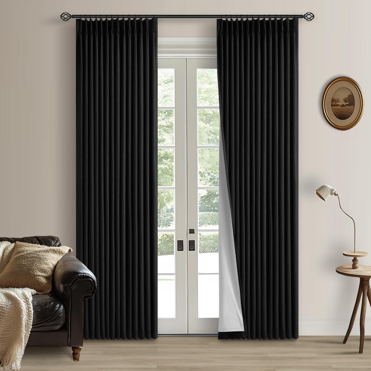 Linen Blackout Curtains 84" 2-Pack