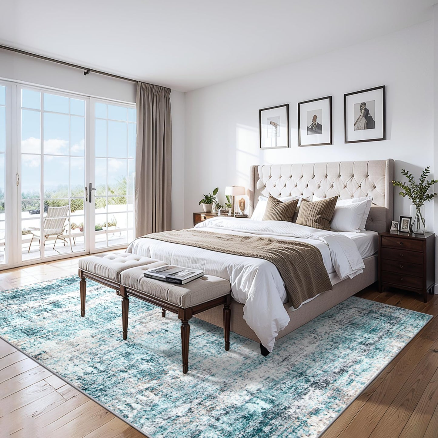 8x10 Ft Grey Abstract Area Rug